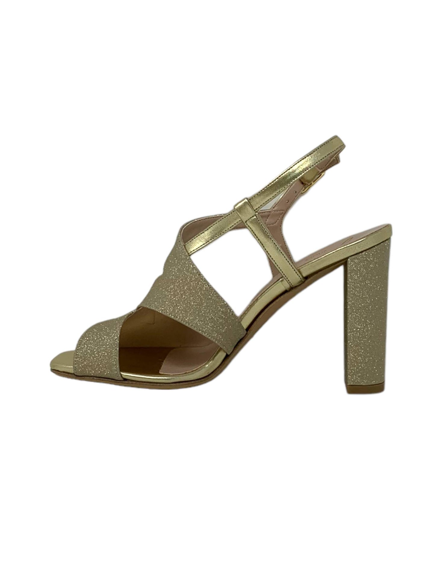 Sandalo col tacco JOEL A7531 LIZ LAME PLATINO MICROGLITTER donna
