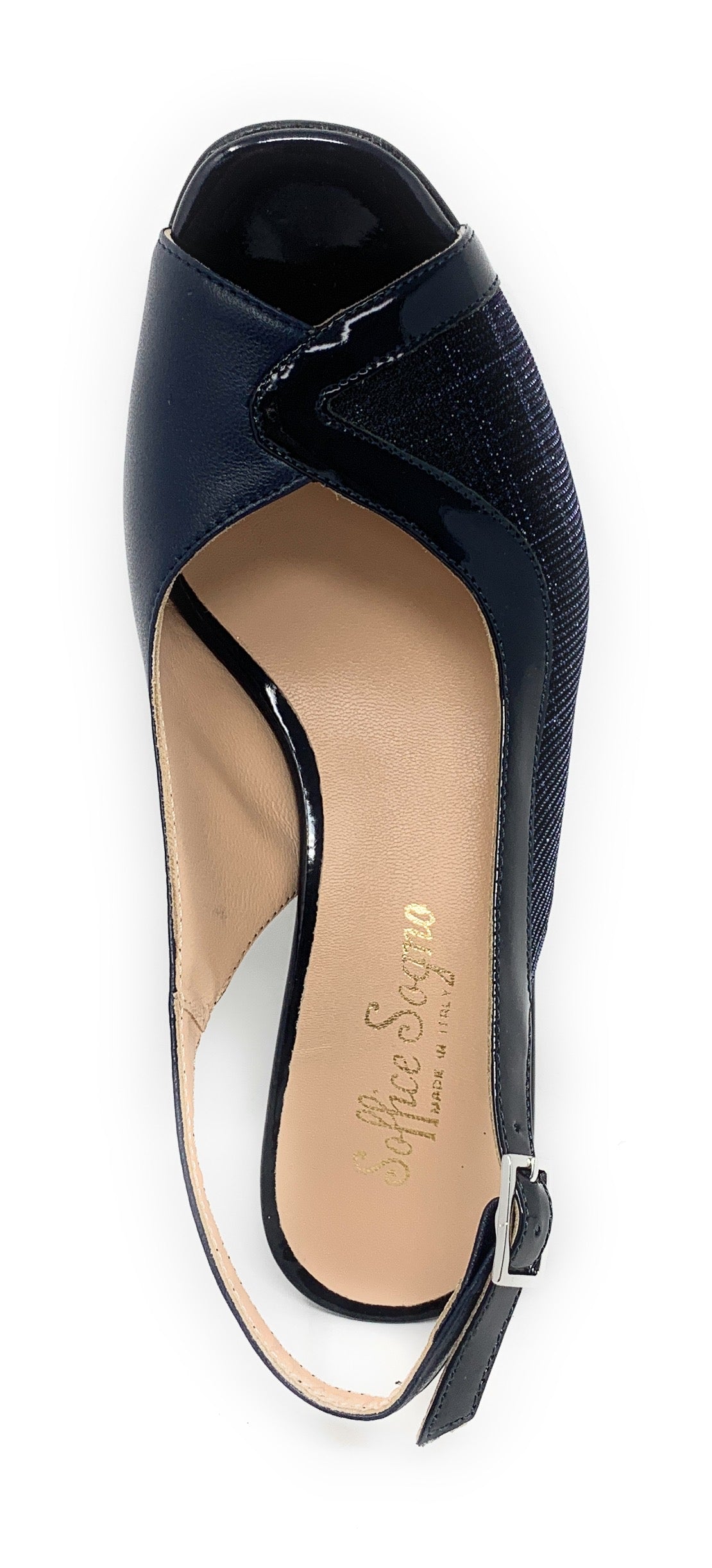 Sandalo col tacco SOFFICE SOGNO 20100 NAPPA BLU donna
