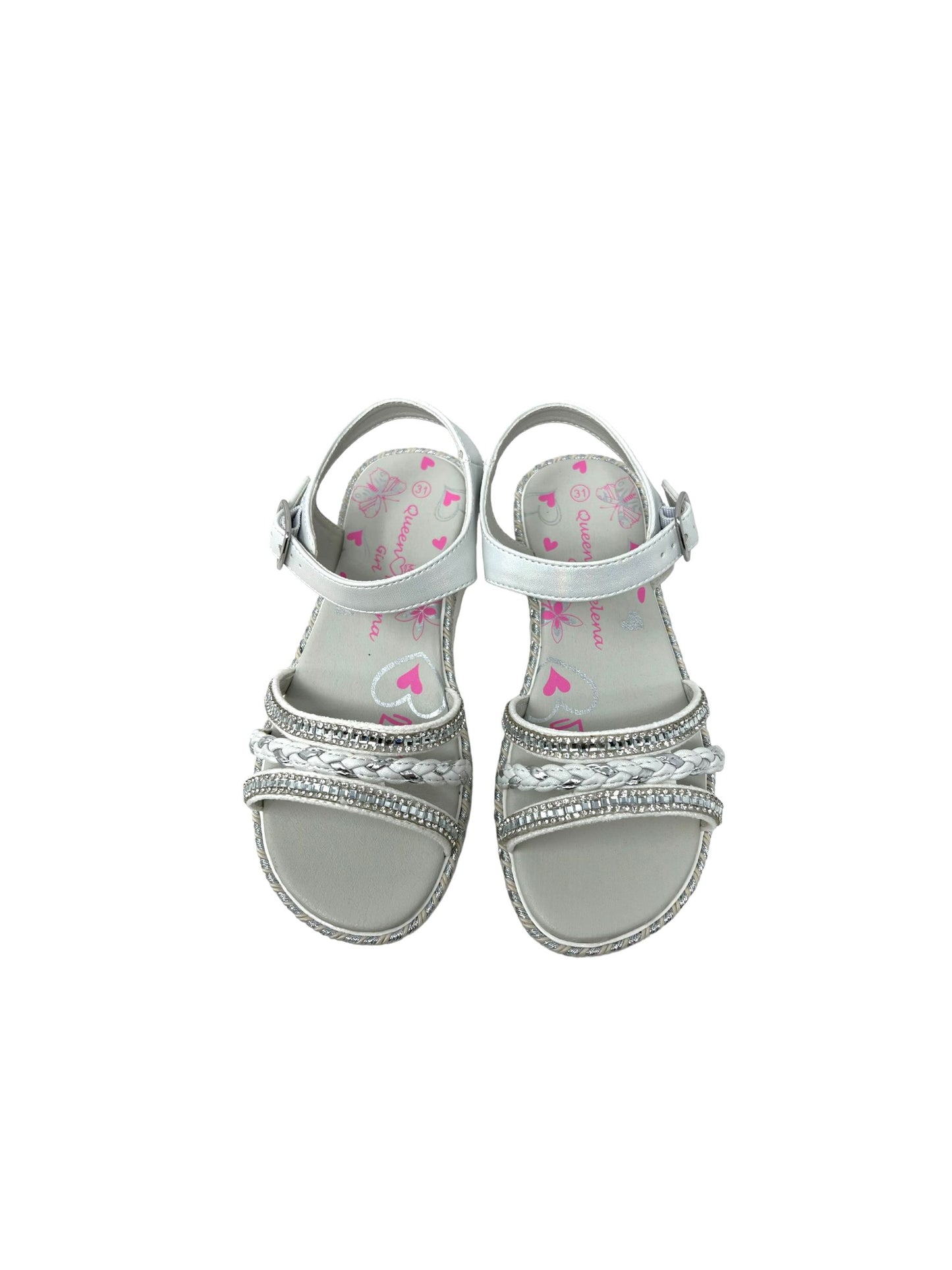 Sandali QUEEN HELENA QS22051 bianco bambina
