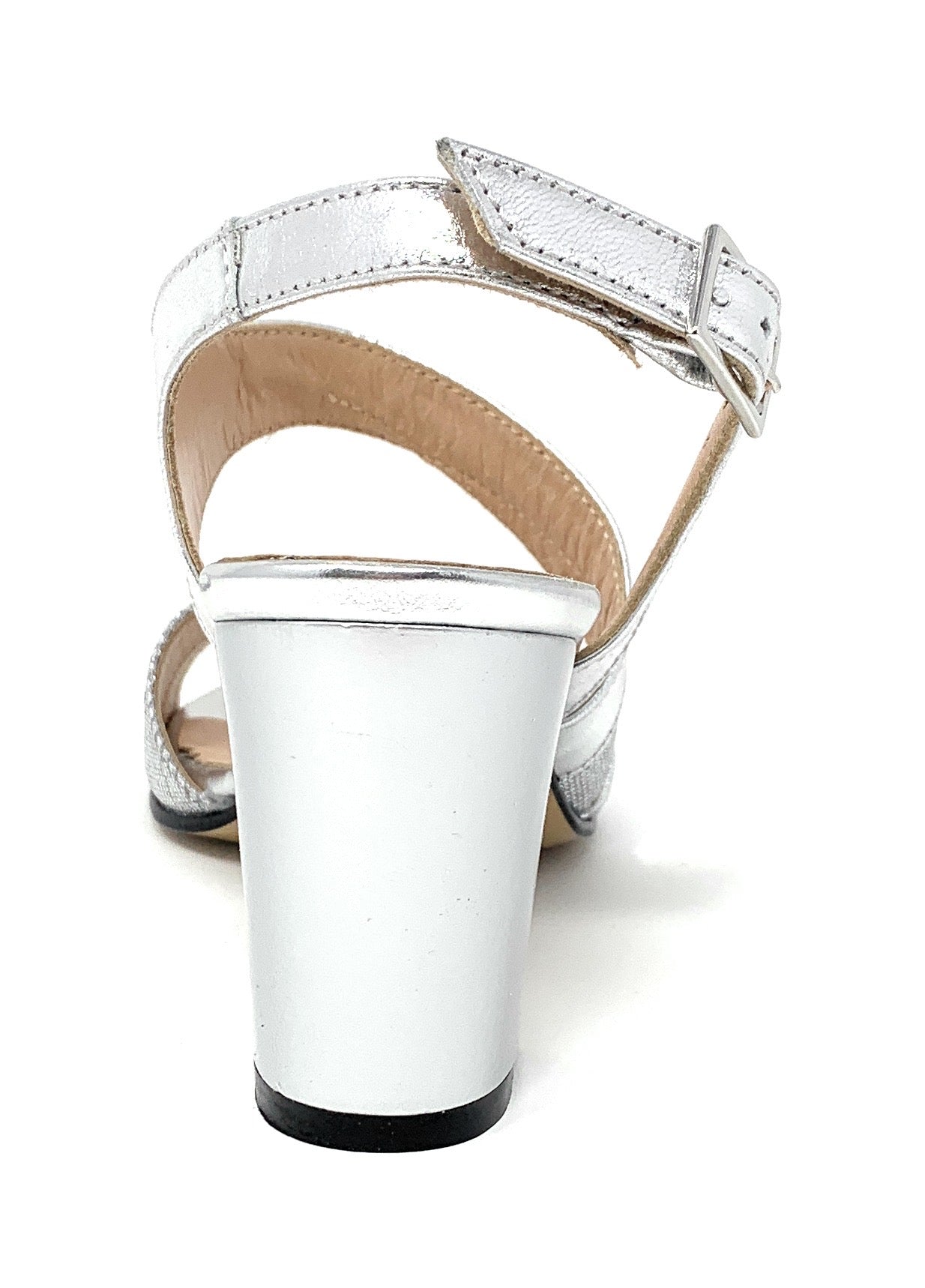 Sandalo col tacco SOFFICE SOGNO 21601 LAMINATO ARGENTO donna