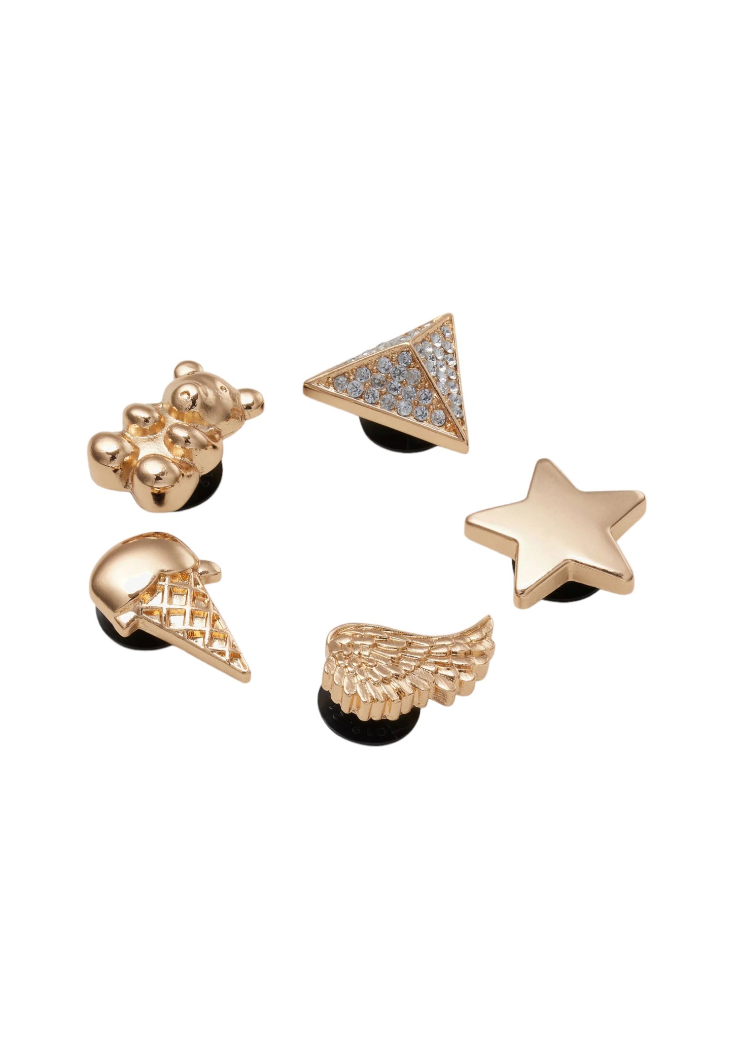 Jibbitz charms 10011118 Gold Icons 5 Pack