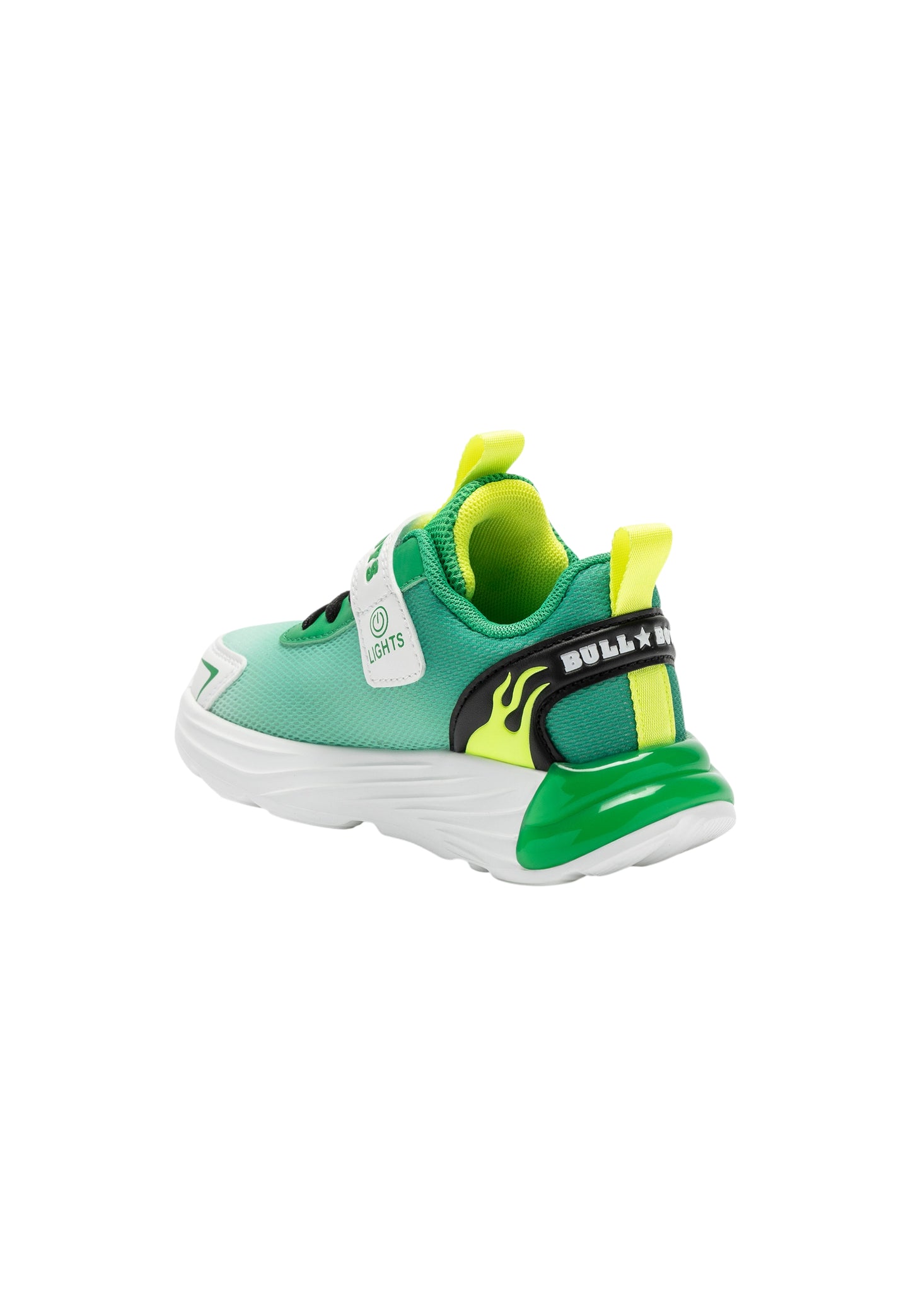 Sneakers luminose Bull Boys Jurassic Rex DNAL5117 VERDE Bambino