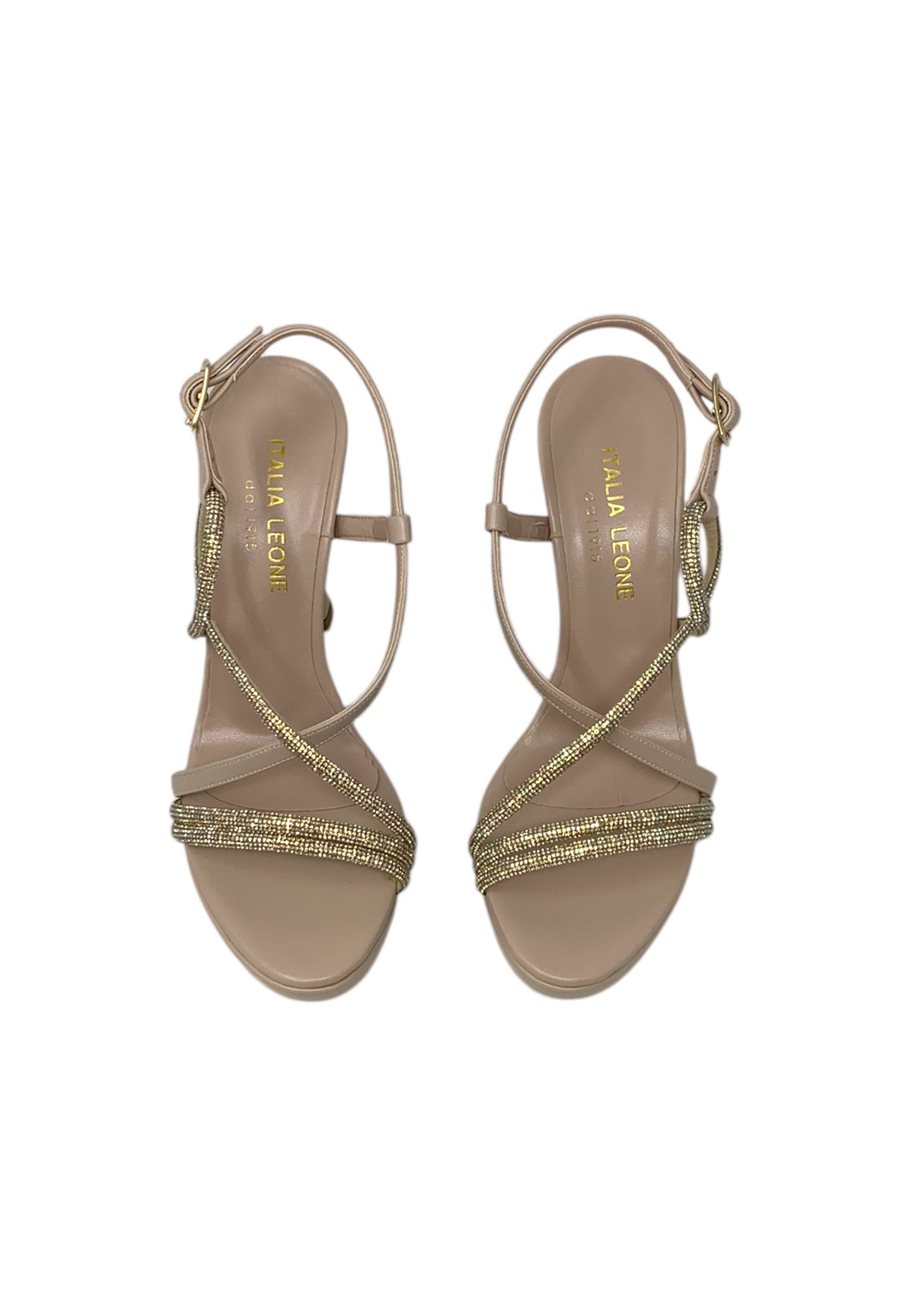 Italia Leone Sandali con tacco A7520 LIZ TUB PLATINO Donna
