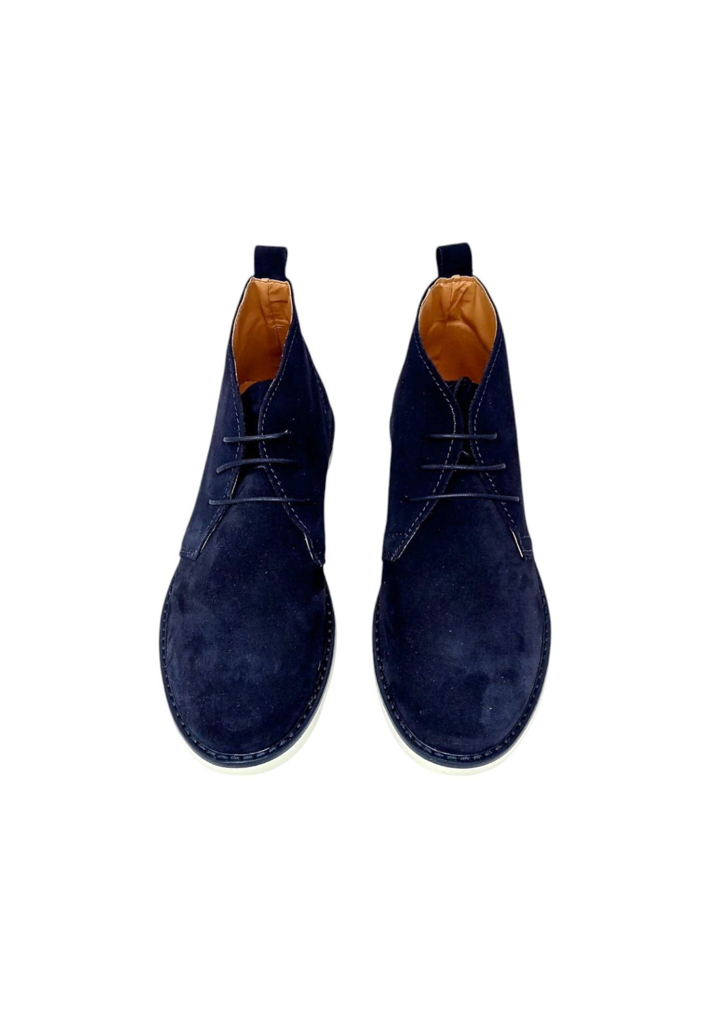 Italia Leone Polacchina Stringata 1312 camoscio Blu Est Uomo