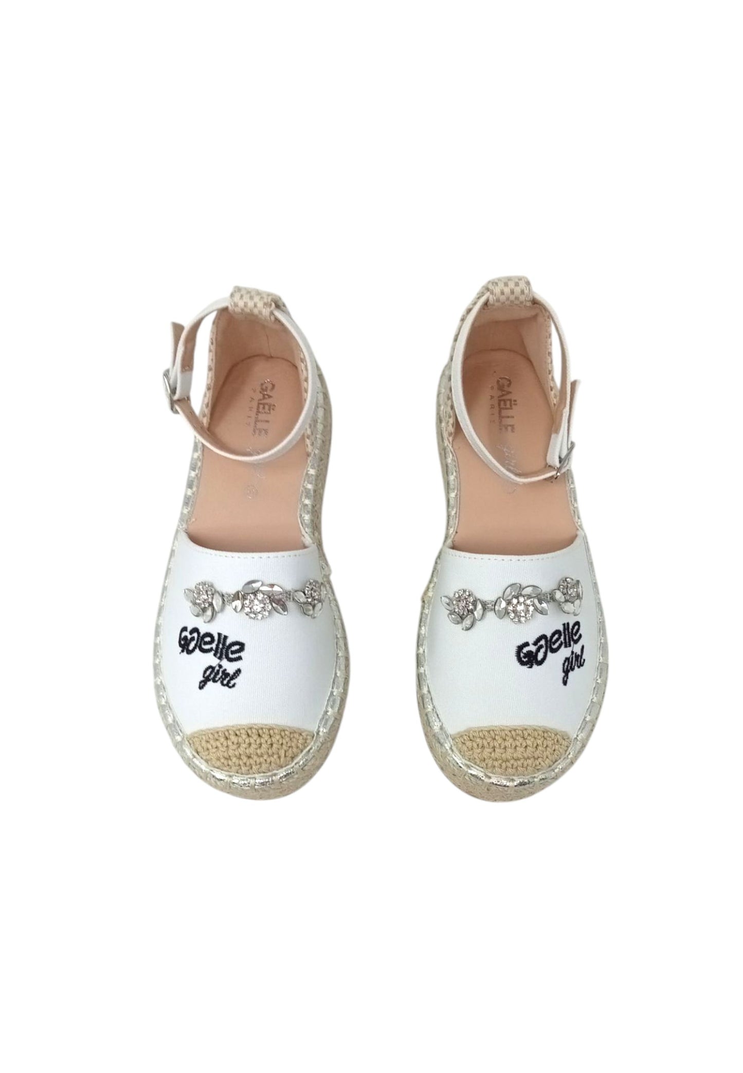Sandali espadrillas GAËLLE Paris Junior GE0006T DOLL WHITE Bambina