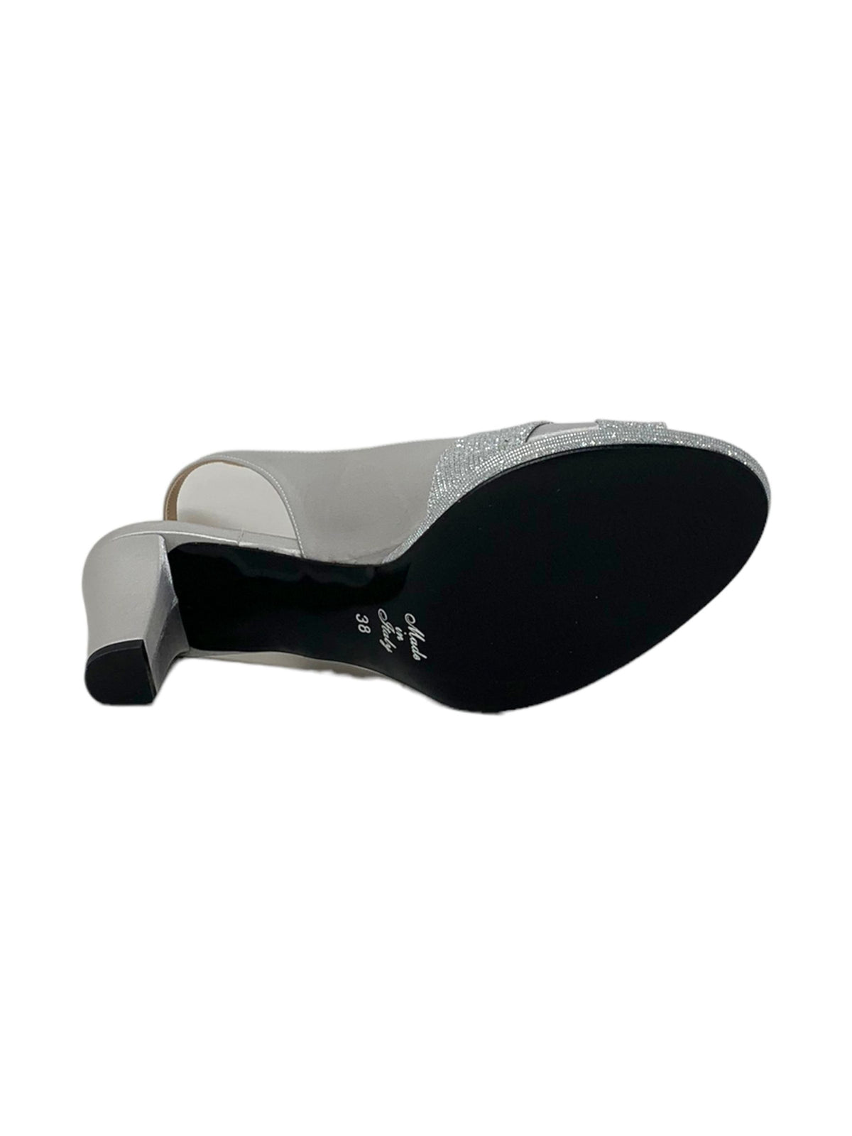 Sandalo col tacco JOEL 2094 SATIN ARGENTO donna