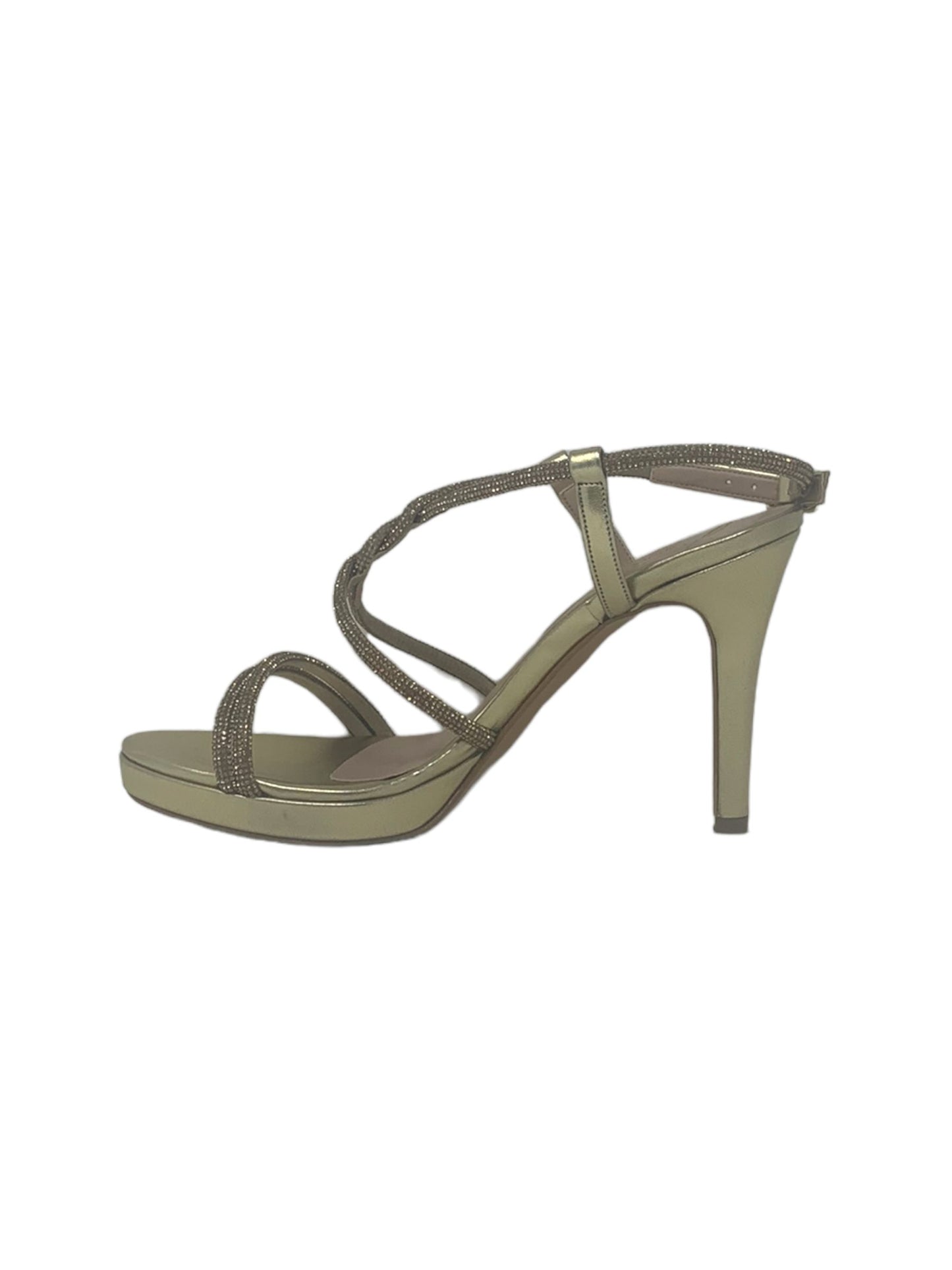 Sandalo col tacco JOEL A7569 LIZ LAME PLATINO donna