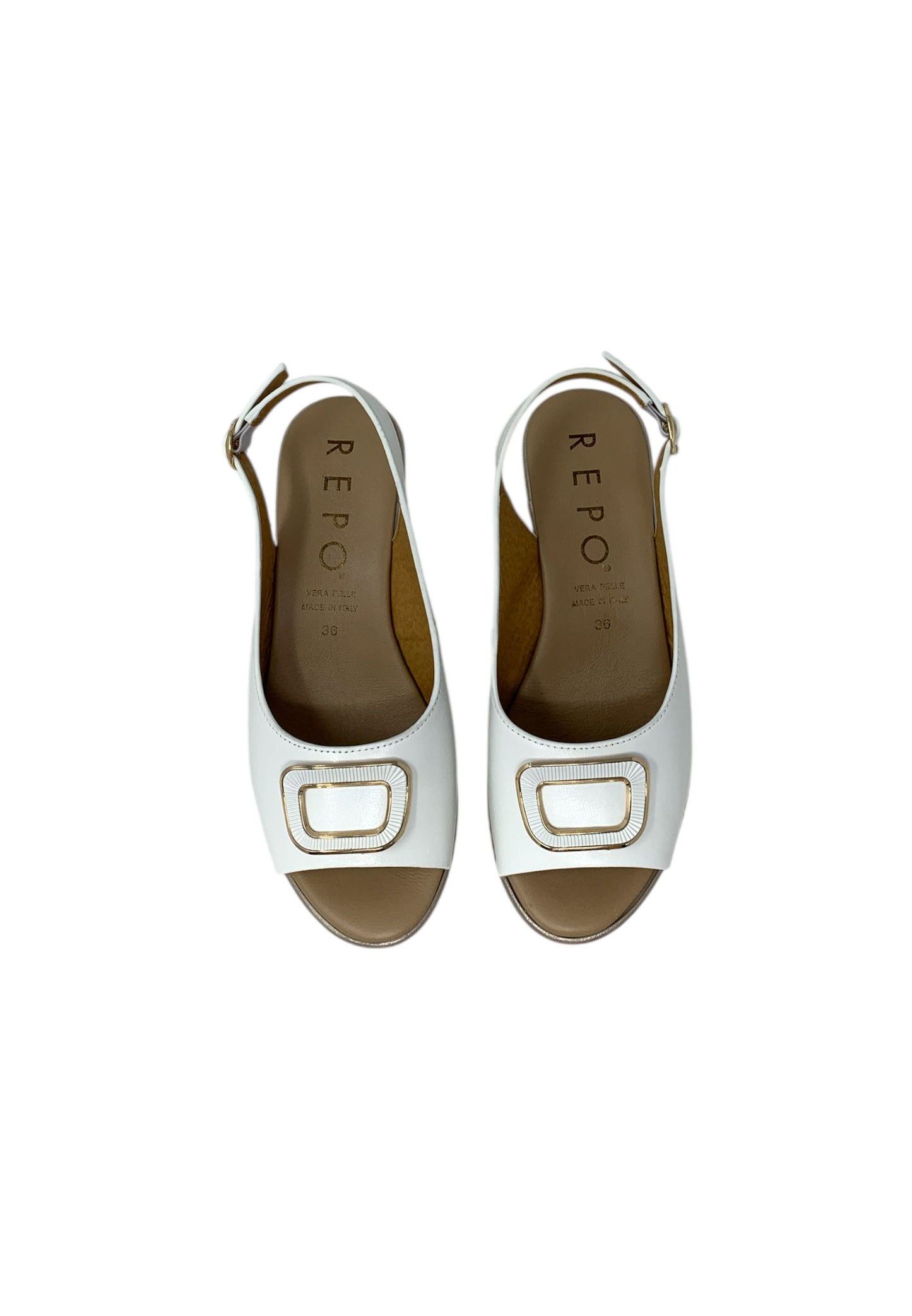 Sandali con zeppa REPO 84266-E5 BIANCO donna