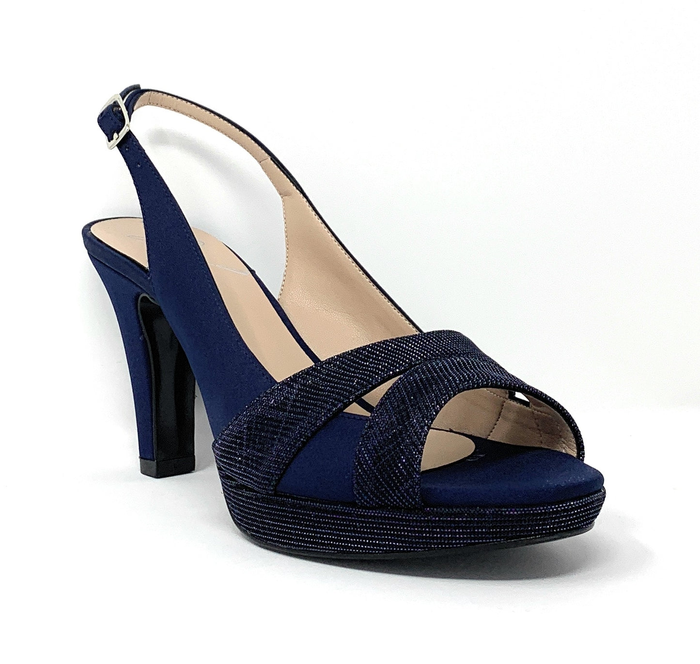 Sandalo col tacco JOEL 2094 SATIN BLU 20 IC NOTTE DONNA