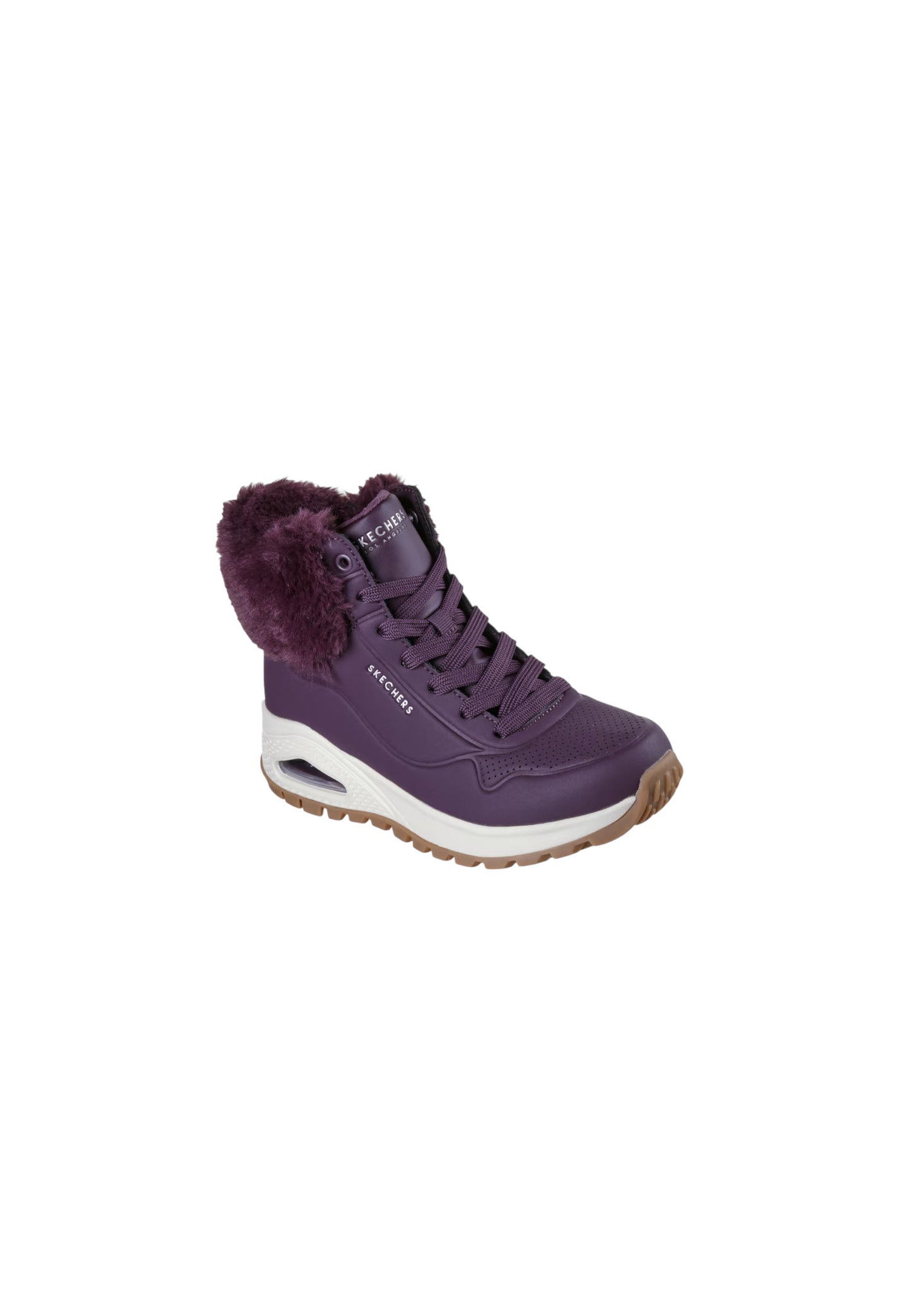 Stivaletto con pelliccia SKECHERS UNO RUGGED - Fall Air 167274/WINE Donna