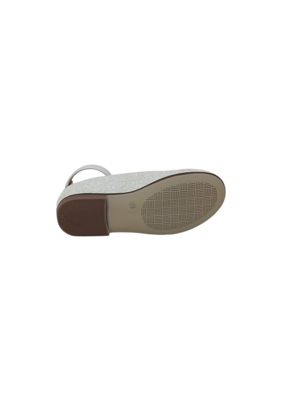 Italia Leone Ballerine 054 glitter bianco Bambina/ragazza