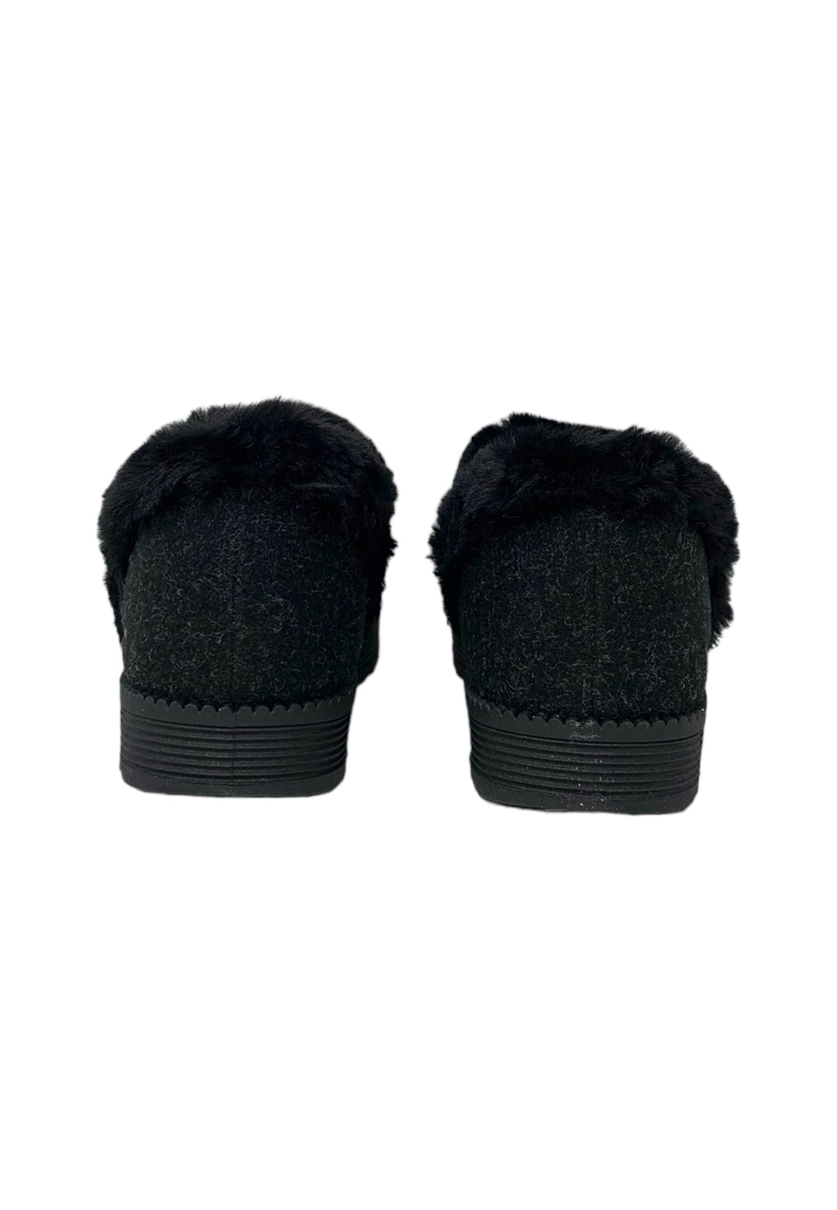 Pantofole con pelliccia SKECHERS - WINTER WARMTH 167660/BBK Donna