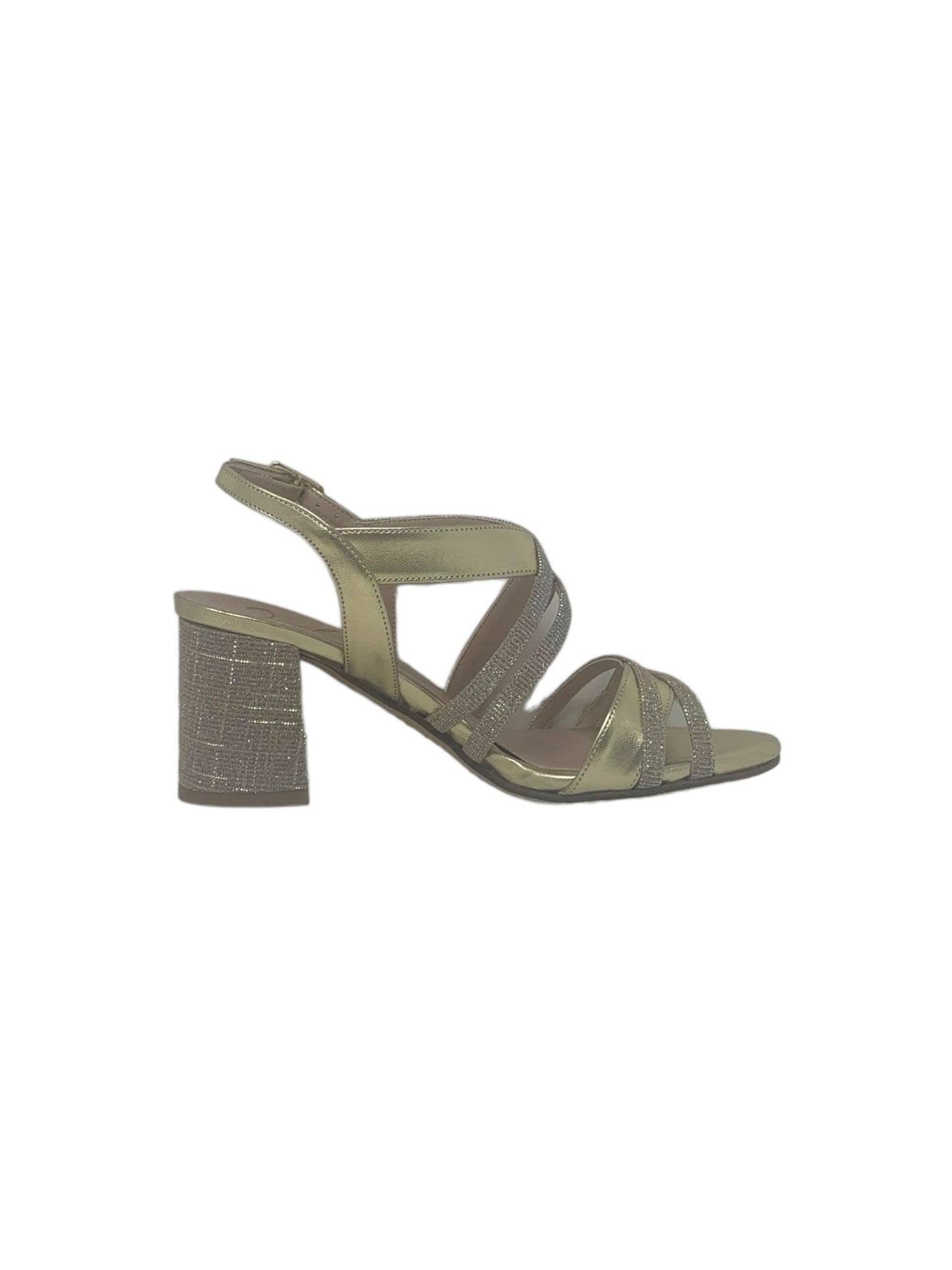 Sandalo col tacco JOEL A6051 ARGENTO PLATINO DONNA