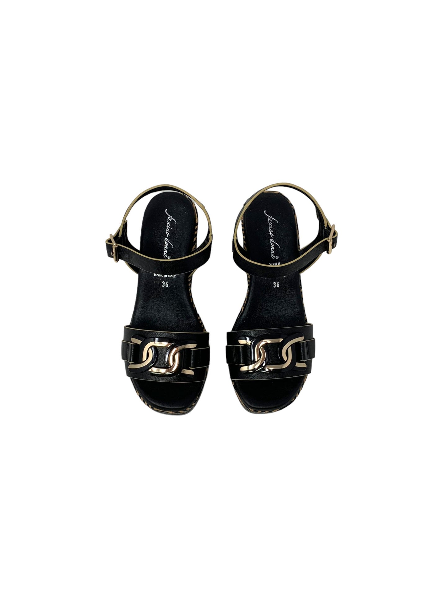Sandalo con zeppa FASCINO DONNA 51266-E3 NERO donna