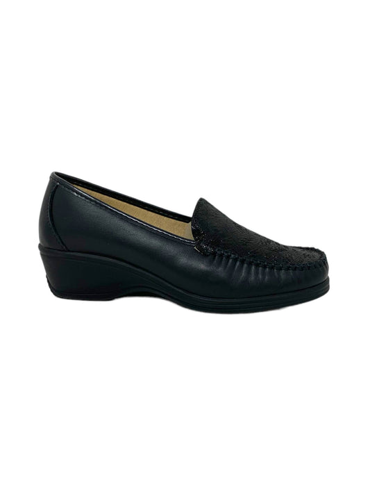 mocassino comfort 2433 NAPPA NERO donna