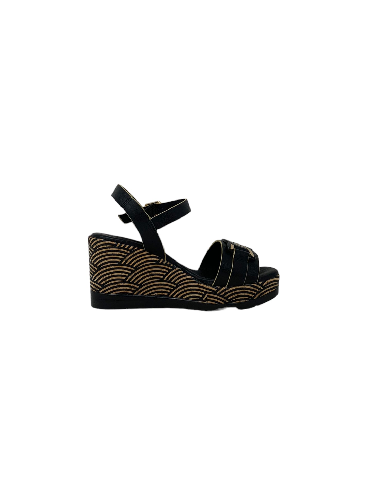 Sandalo con zeppa FASCINO DONNA 51266-E3 NERO donna