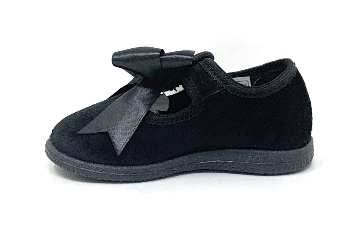 Scarpina DXO Vigevano B19 VELVETNERO per bambino e bambina