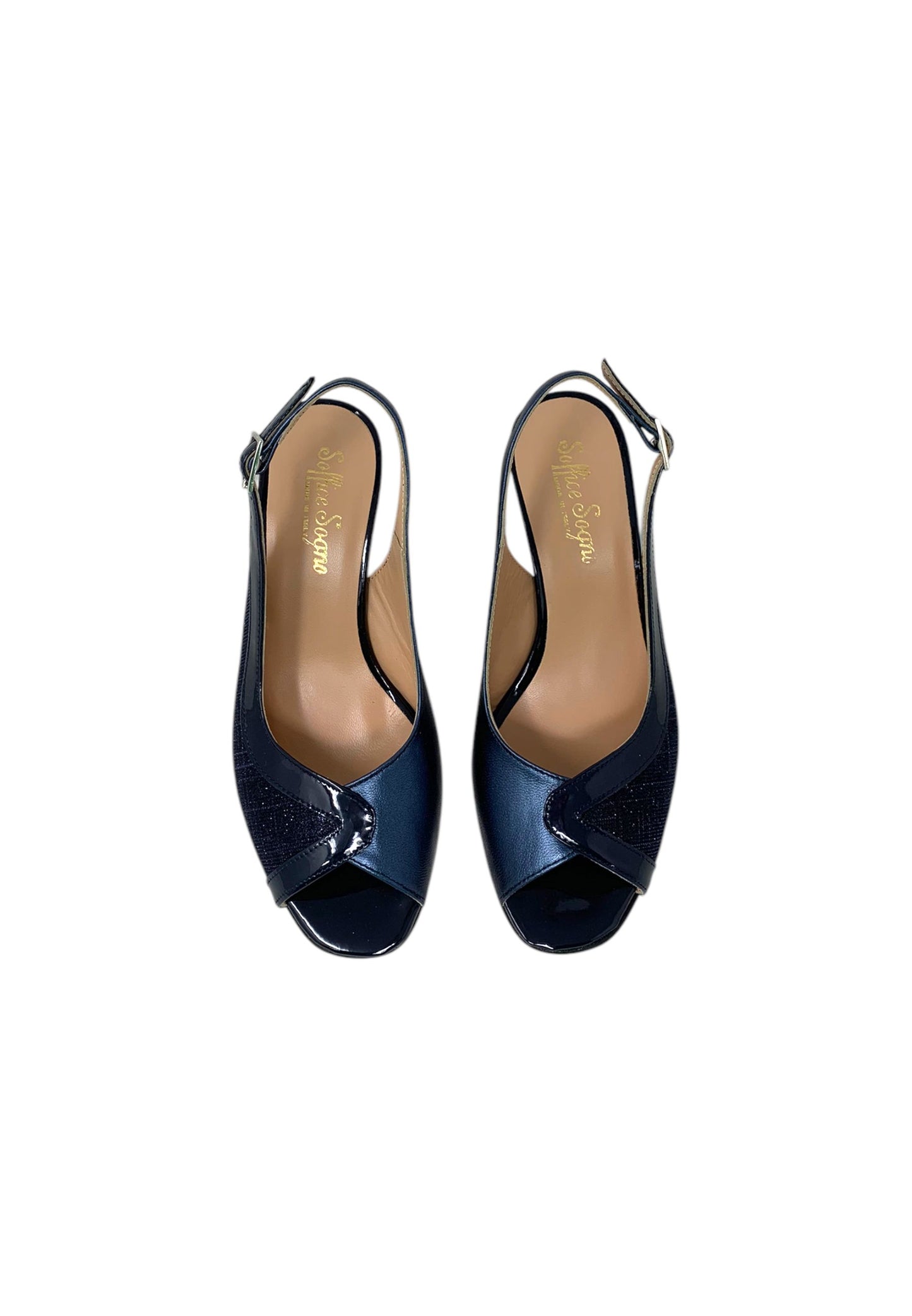 Sandali con tacco SOFFICE SOGNO E5T60C2 perlato blu donna