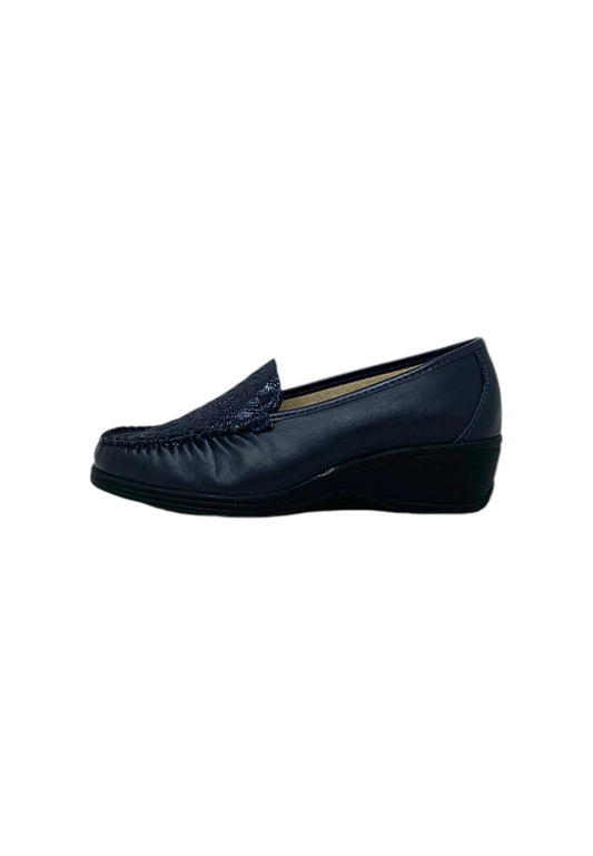 Mocassino comfort 2433 NAPPA BLU donna