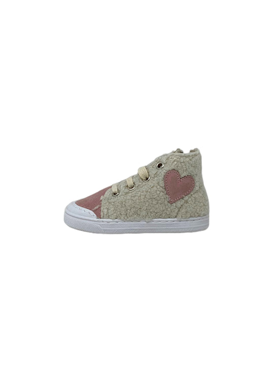 Sneaker DXO Vigevano D88 taupe rosa Bambina