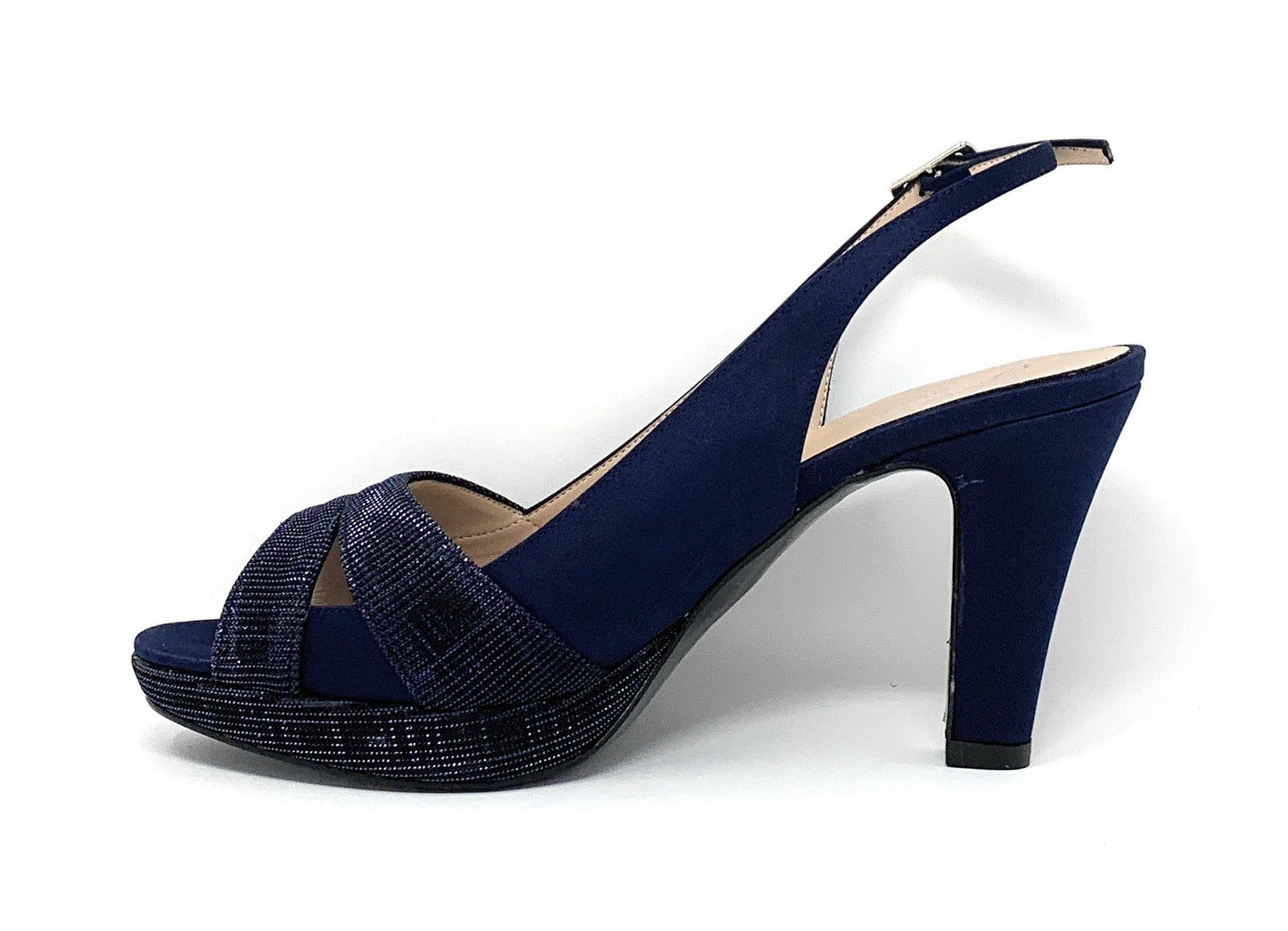 Sandalo col tacco JOEL 2094 SATIN BLU 20 IC NOTTE DONNA