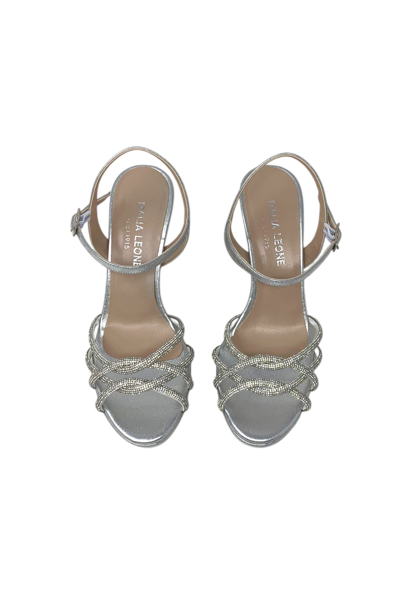 Italia Leone Sandali con tacco A7982 liz argento Donna
