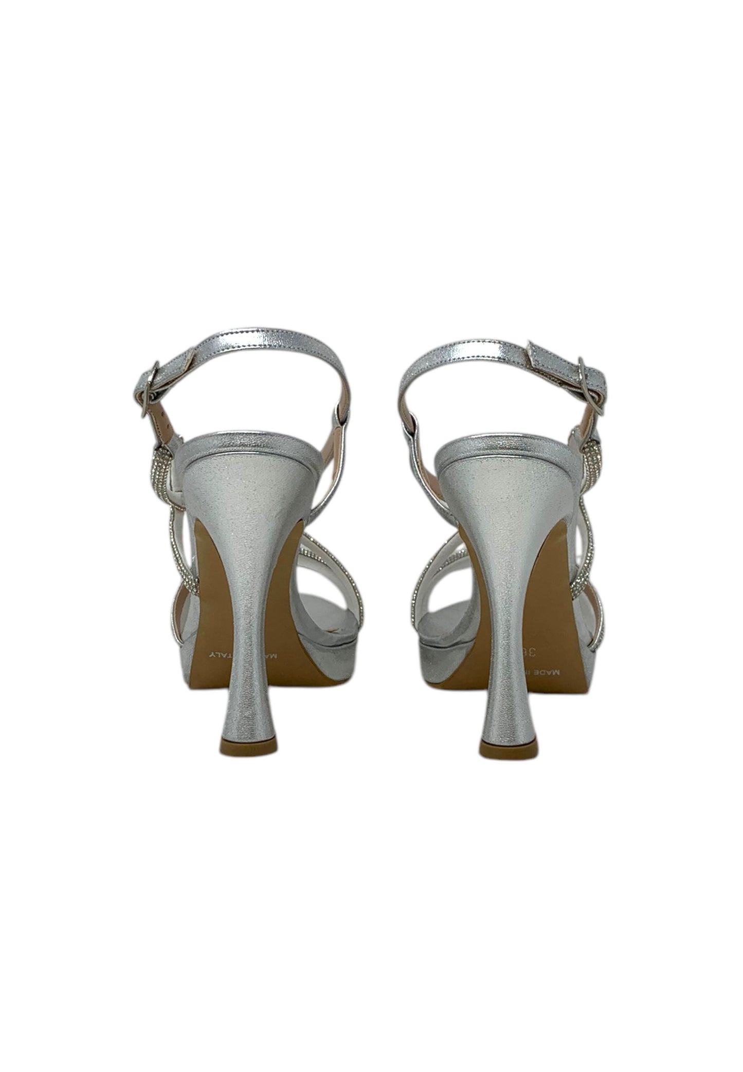 Italia Leone Sandali con tacco A7520 LIZ ARGENTO Donna