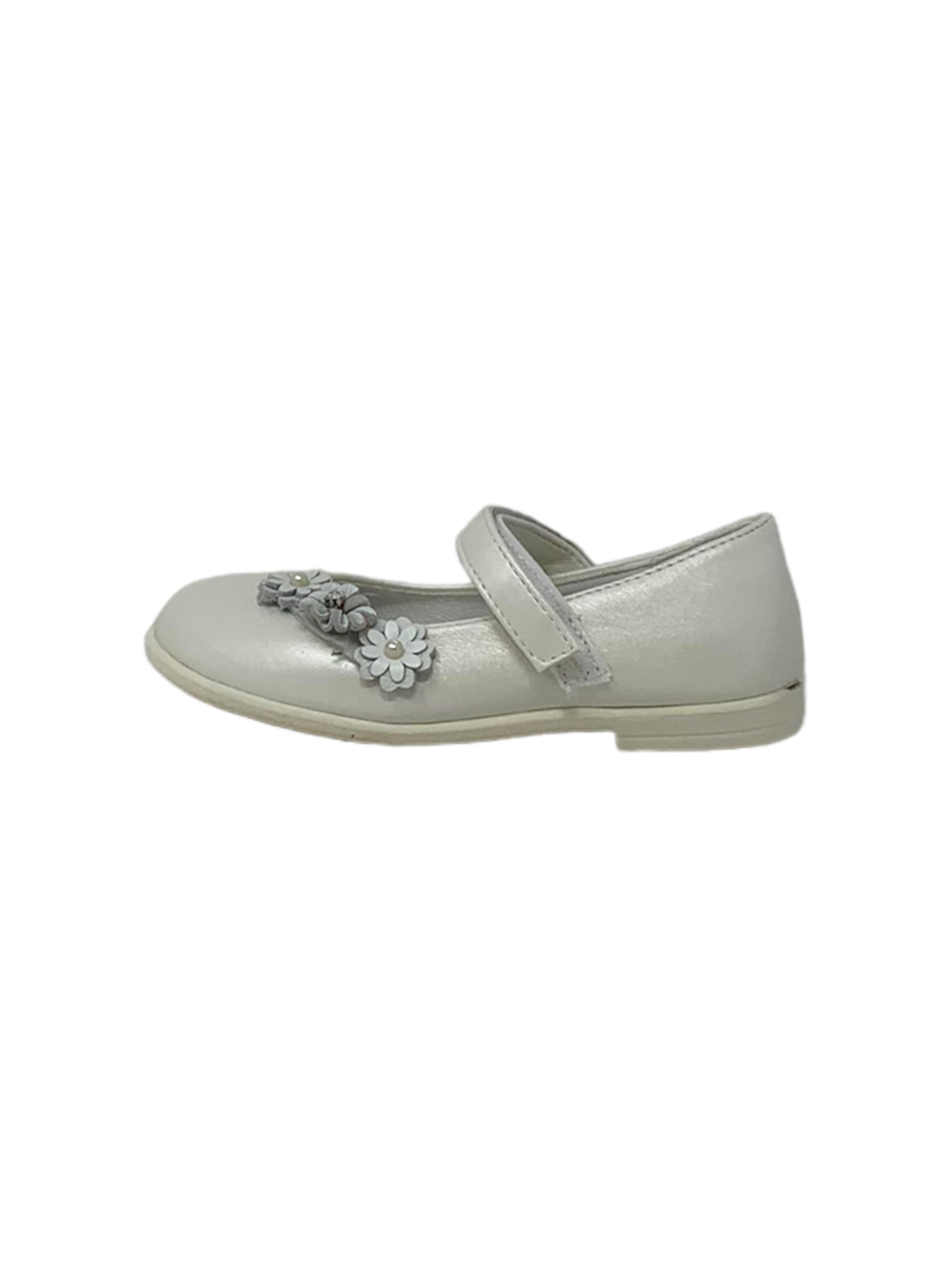 Ballerine QUEEN HELENA P002 Bianco Perlato Bambina