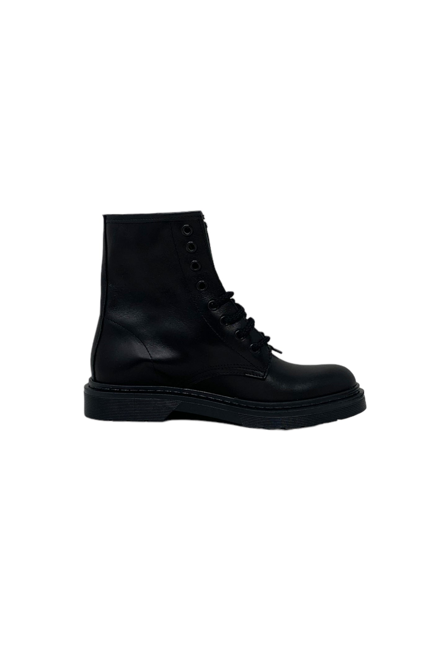 Anfibi NIU-LU G8 FORI PELLE NERO donna