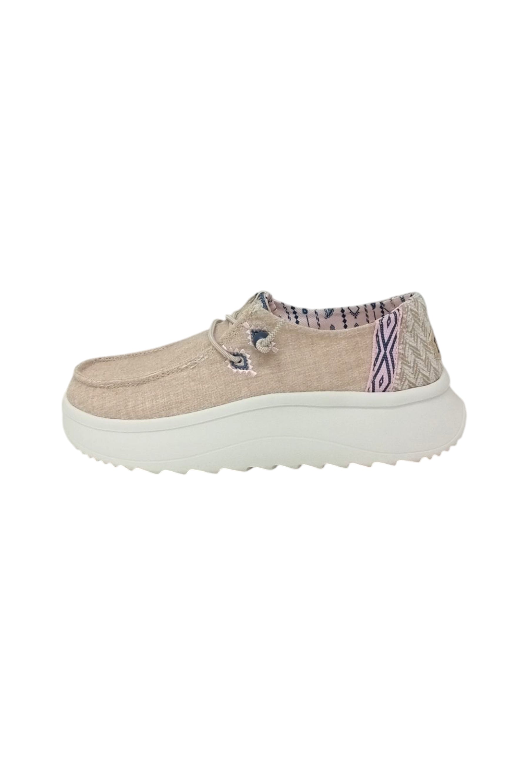 Hey Dude Wendy Peak Chambray - Moccasin Donna In Tela E Gomma, Comode E Leggere - Foto 4
