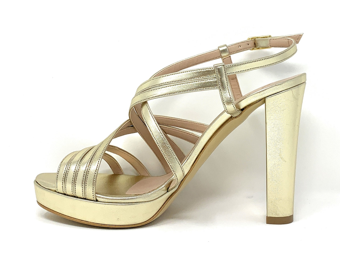 Sandalo col tacco JOEL A7381 LIZ LAME PLATINO donna