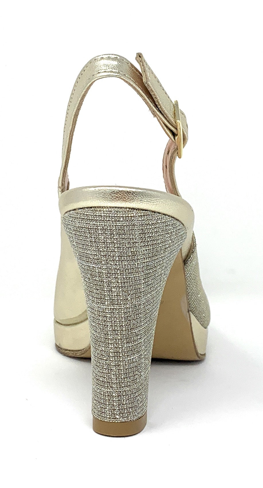 Sandalo col tacco VERNISSAGE 21651 LAMY PLATINO donna