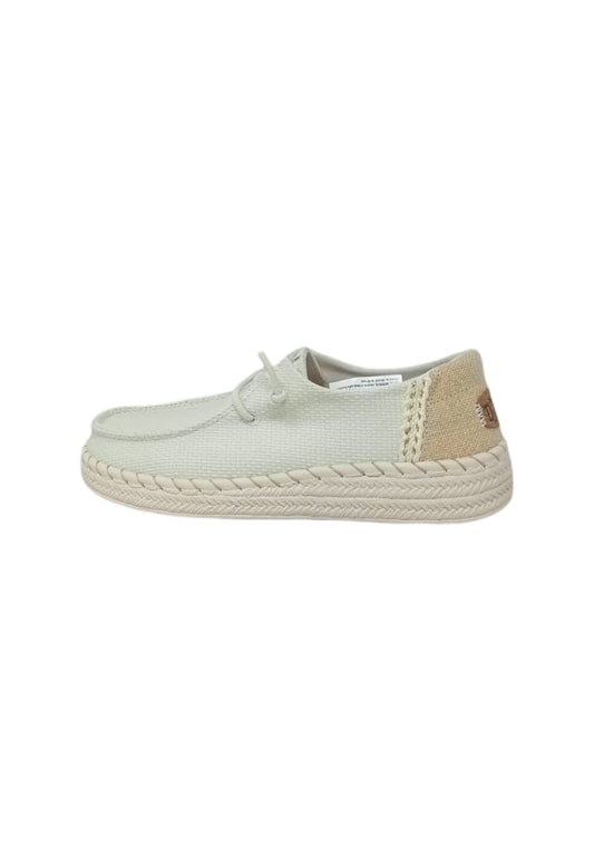 Mocassini HEYDUDE WENDY ESPADRILLE WOVEN 43681-100 WHT Donna