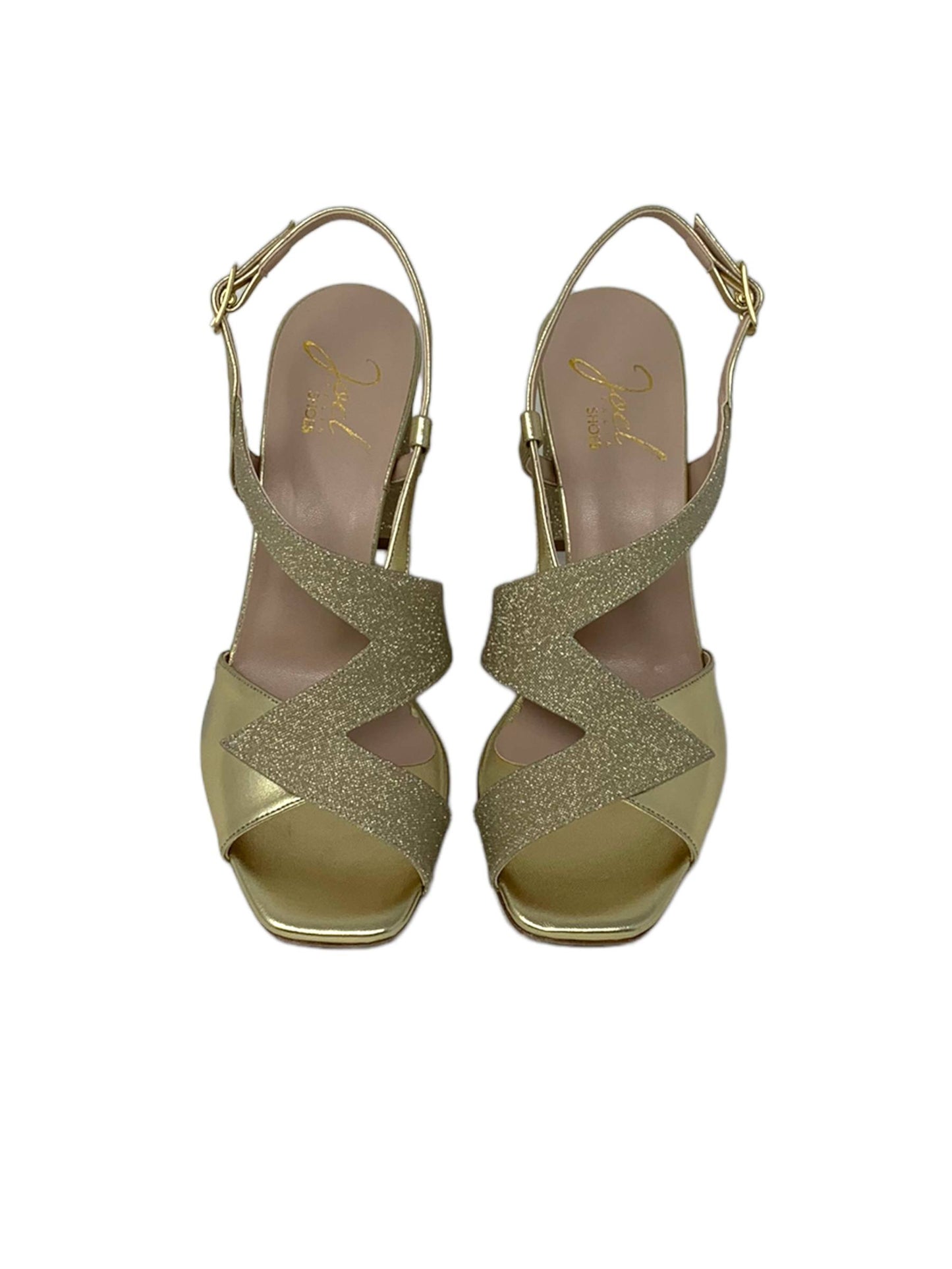 Sandalo col tacco JOEL A7531 LIZ LAME PLATINO MICROGLITTER donna