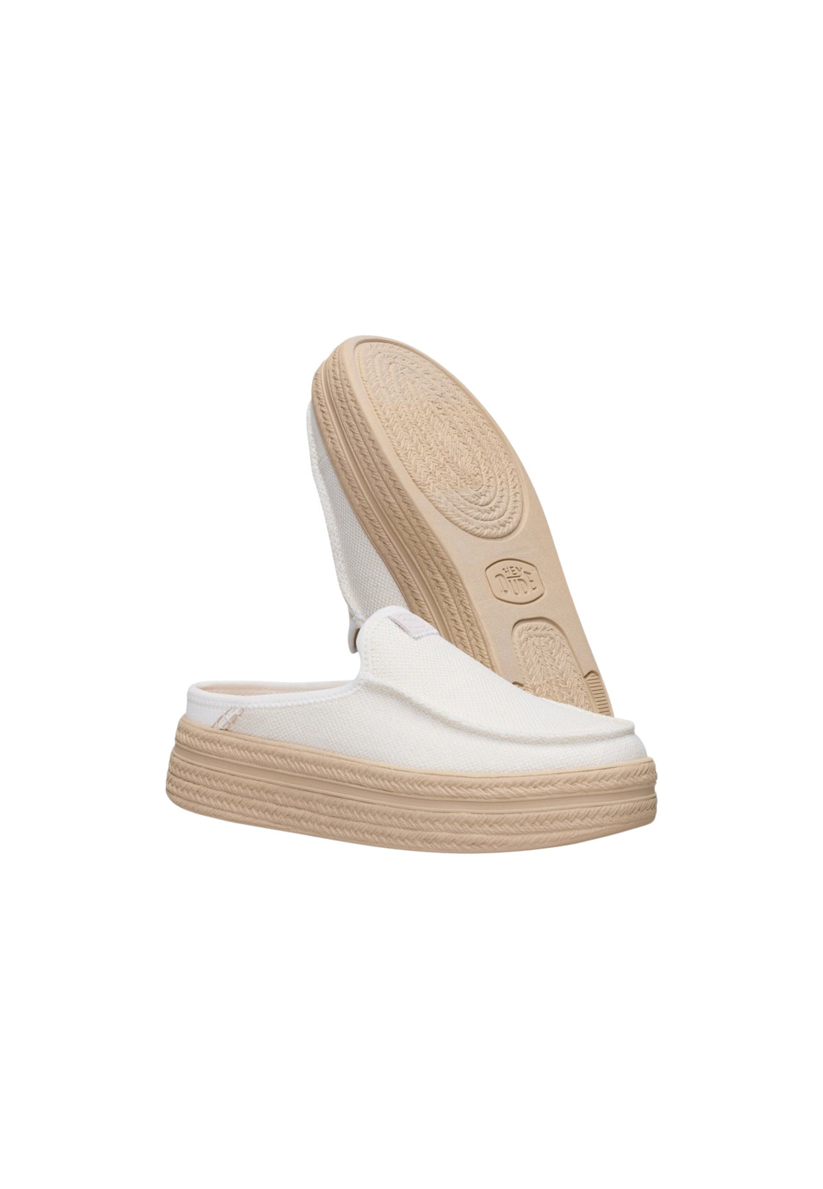 Sabot HEYDUDE Austin lift espadrille woven 45228-0LA Egret Donna