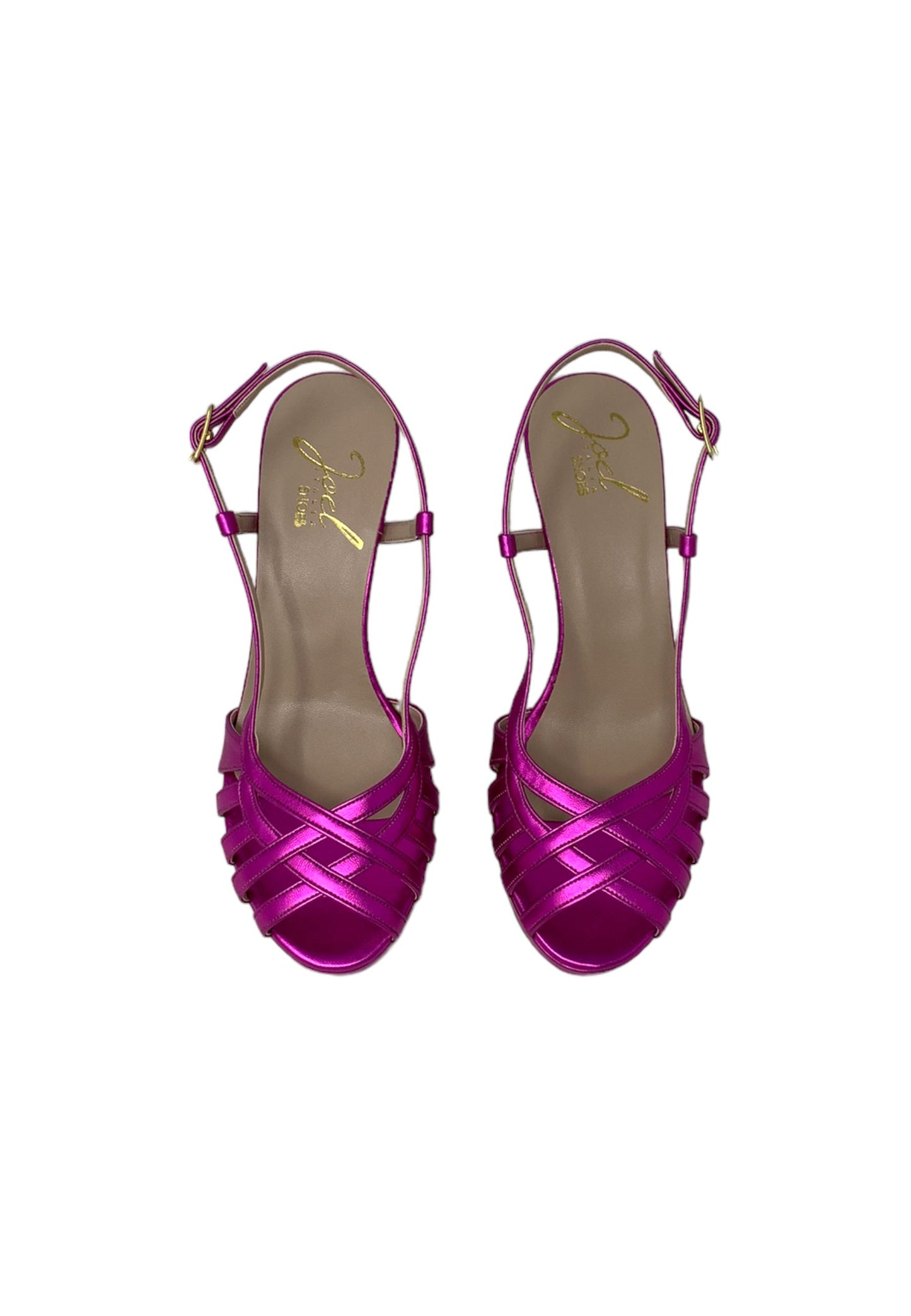 Sandali con tacco JOEL A7720 liz lame fuxia donna