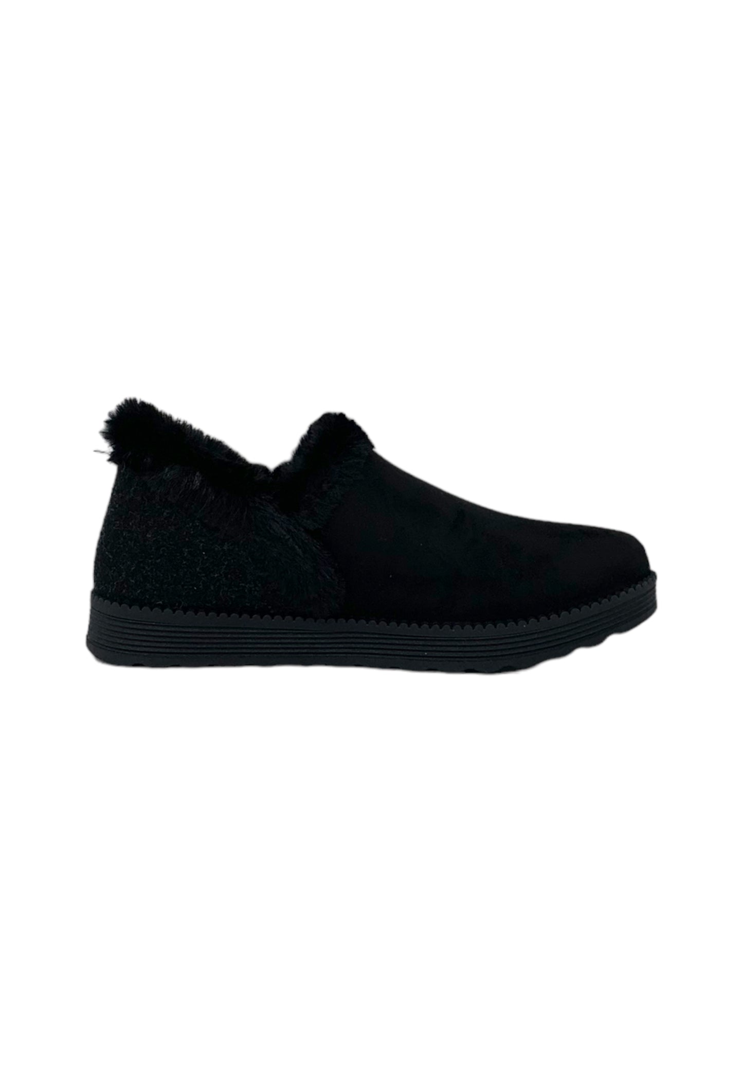 Pantofole con pelliccia SKECHERS - WINTER WARMTH 167660/BBK Donna