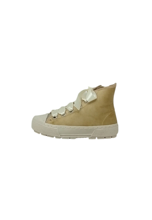 Sneaker DXO Vigevano D88/C88w VELVET PLATINO GLITTER bambina