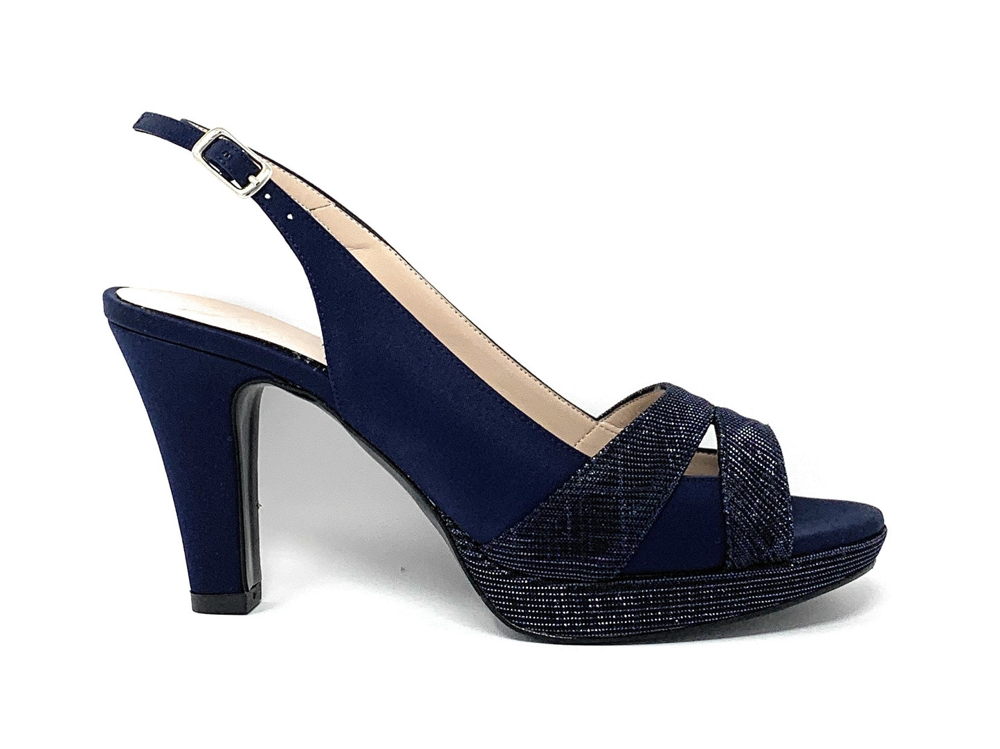 Sandalo col tacco JOEL 2094 SATIN BLU 20 IC NOTTE DONNA
