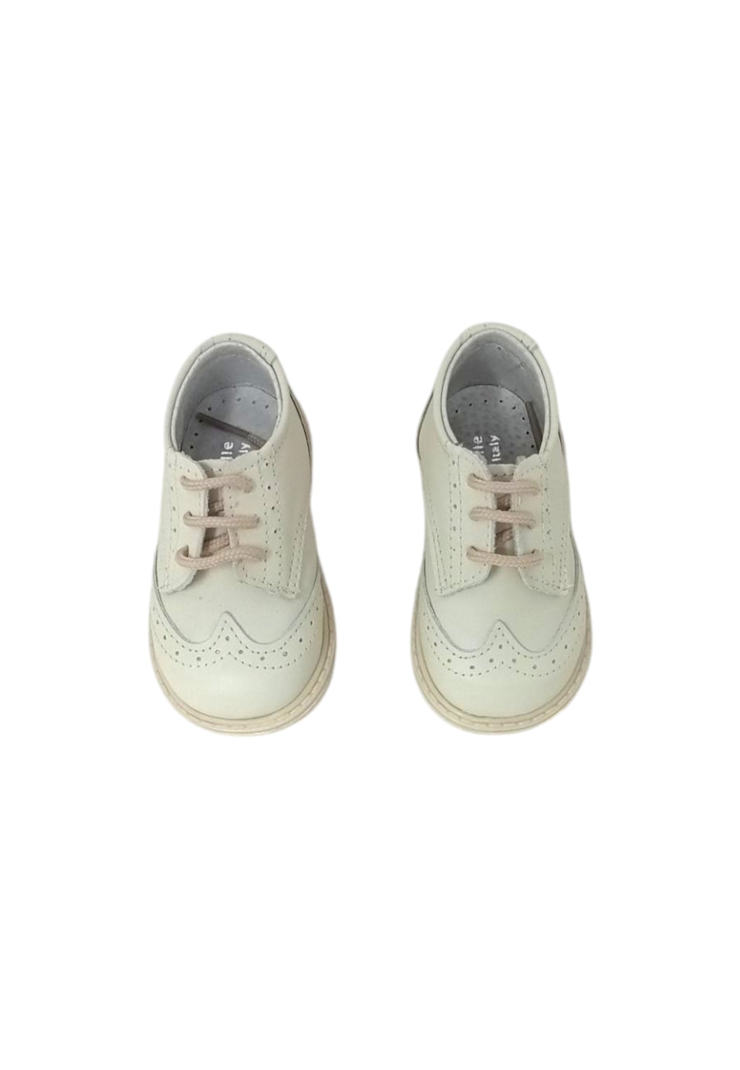 Italia Leone Francesina Bruno Pelle beige bambino
