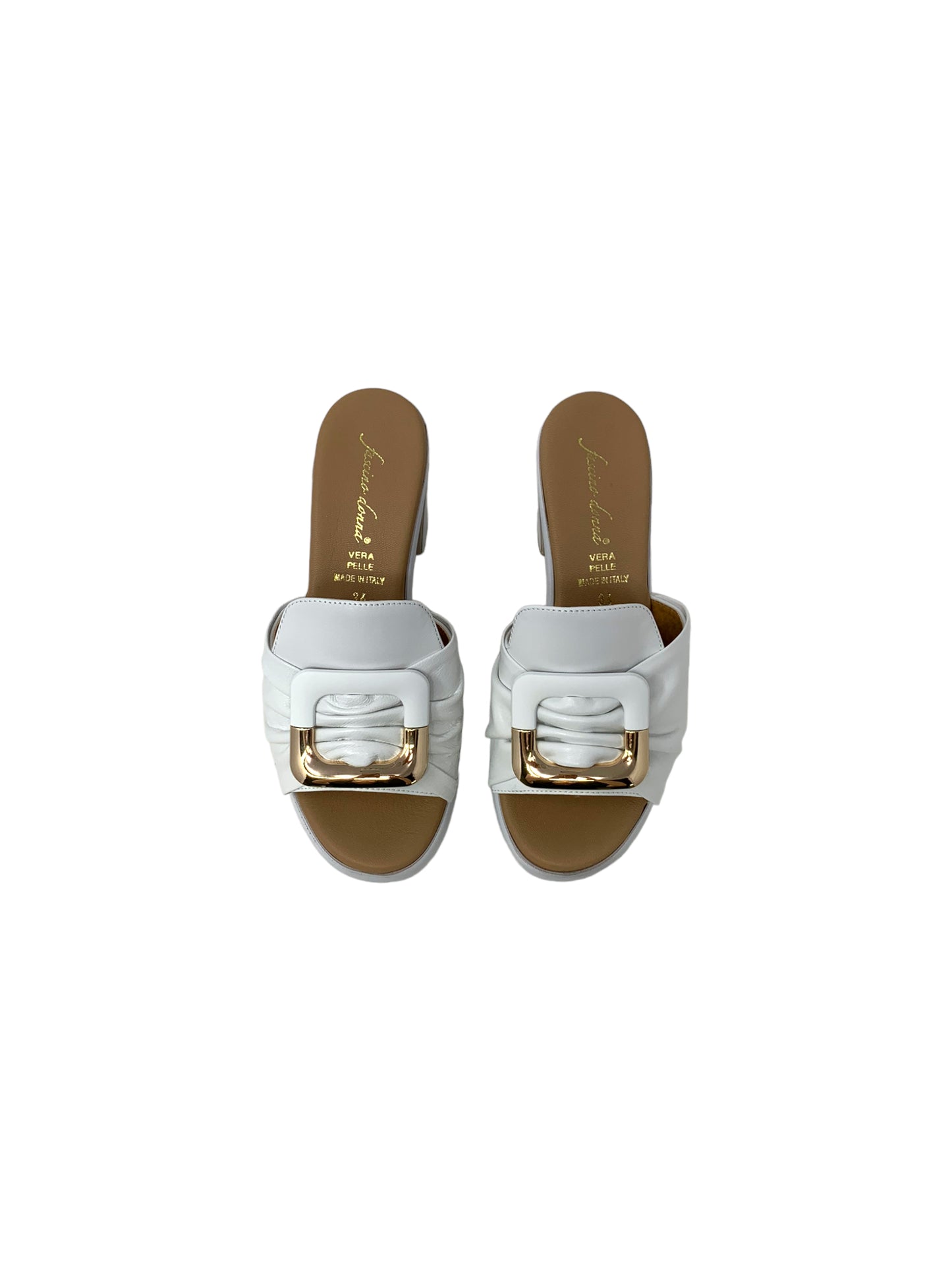 Sandalo con tacco FASCINO DONNA 73108-E3 BIANCO donna