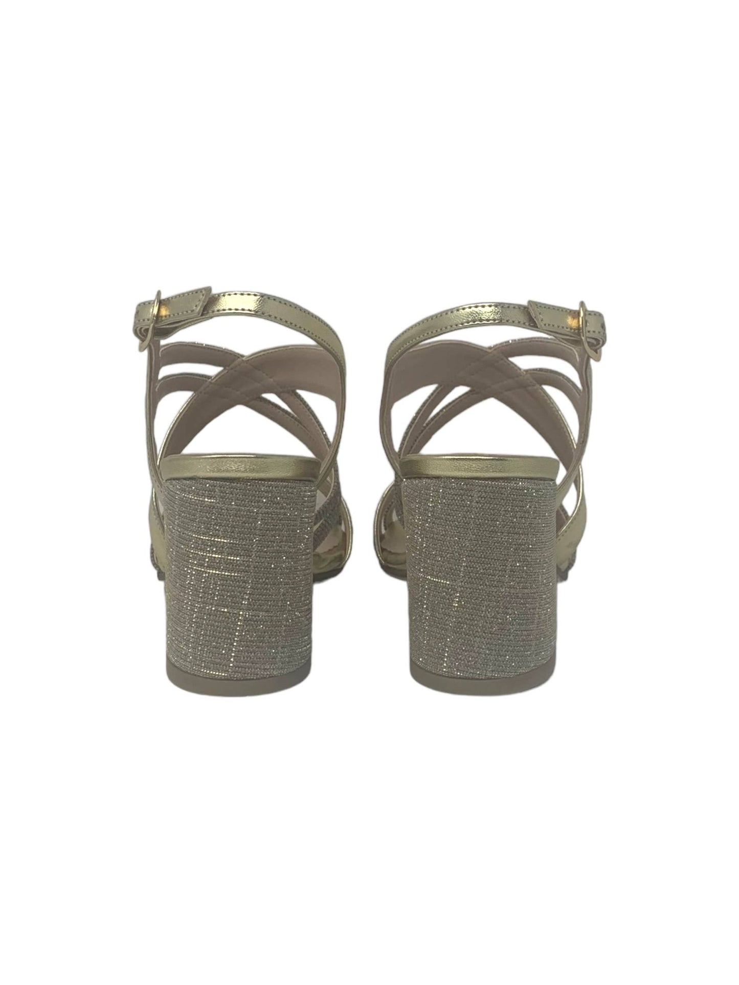 Sandalo col tacco JOEL A6051 ARGENTO PLATINO DONNA