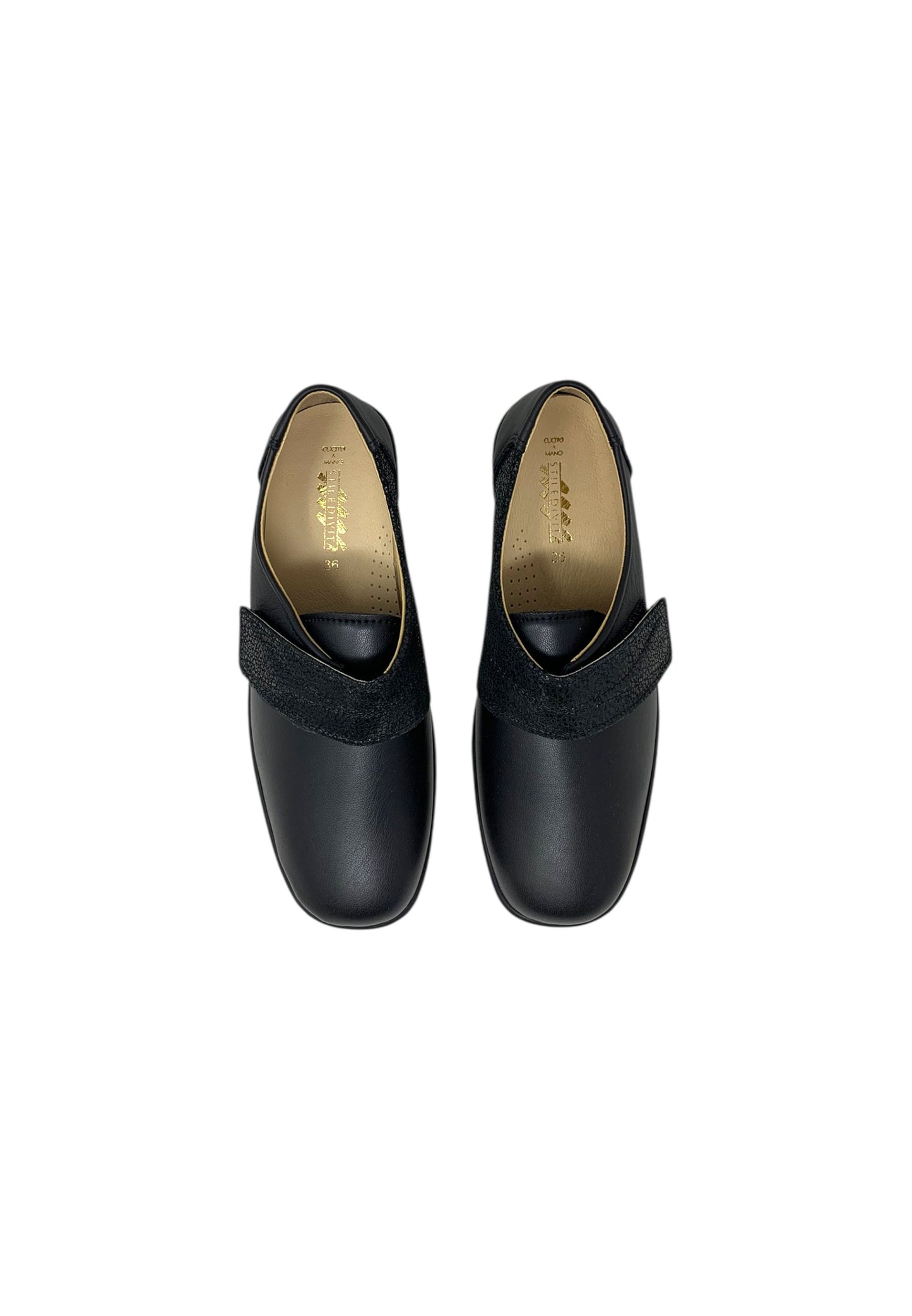 Scarpa elasticizzata linea comoda Stile Di Vita 2906 NERO Donna