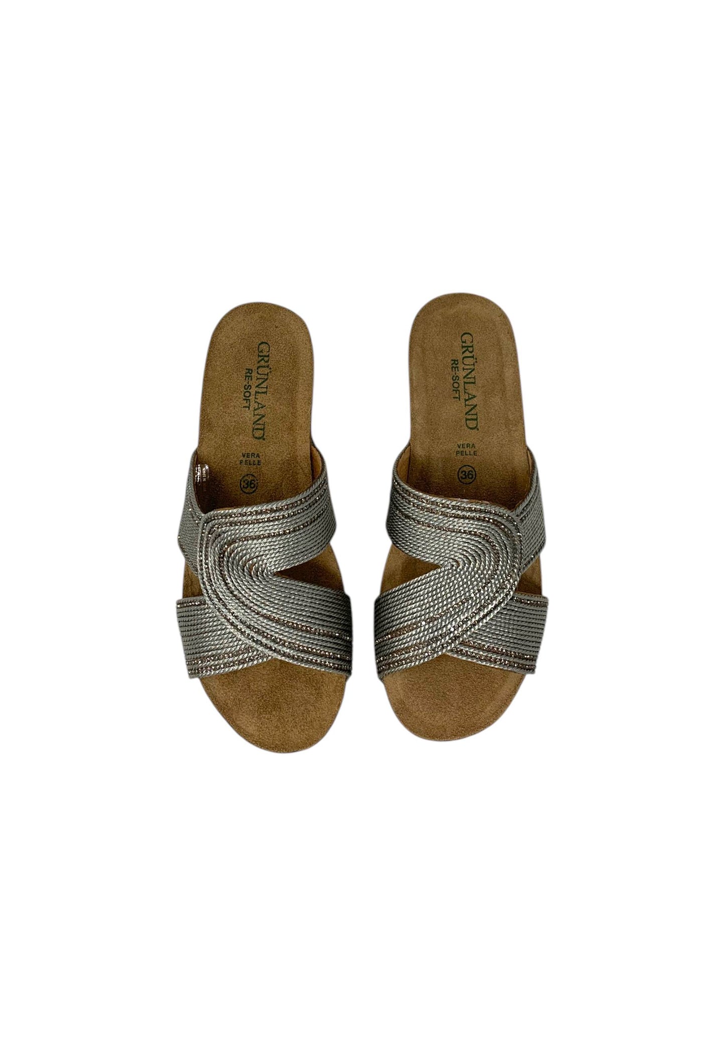 Ciabatta con zeppa GRUNLAND ERSI CB0820-70 ANTRACITE Donna