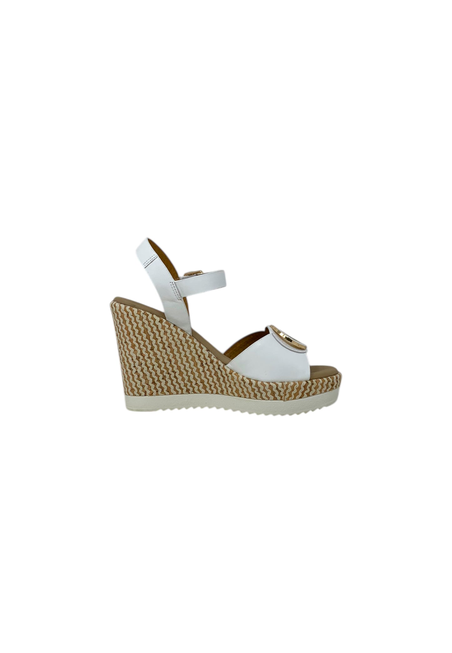 Sandali con zeppa REPO 52294-E5 BIANCO donna