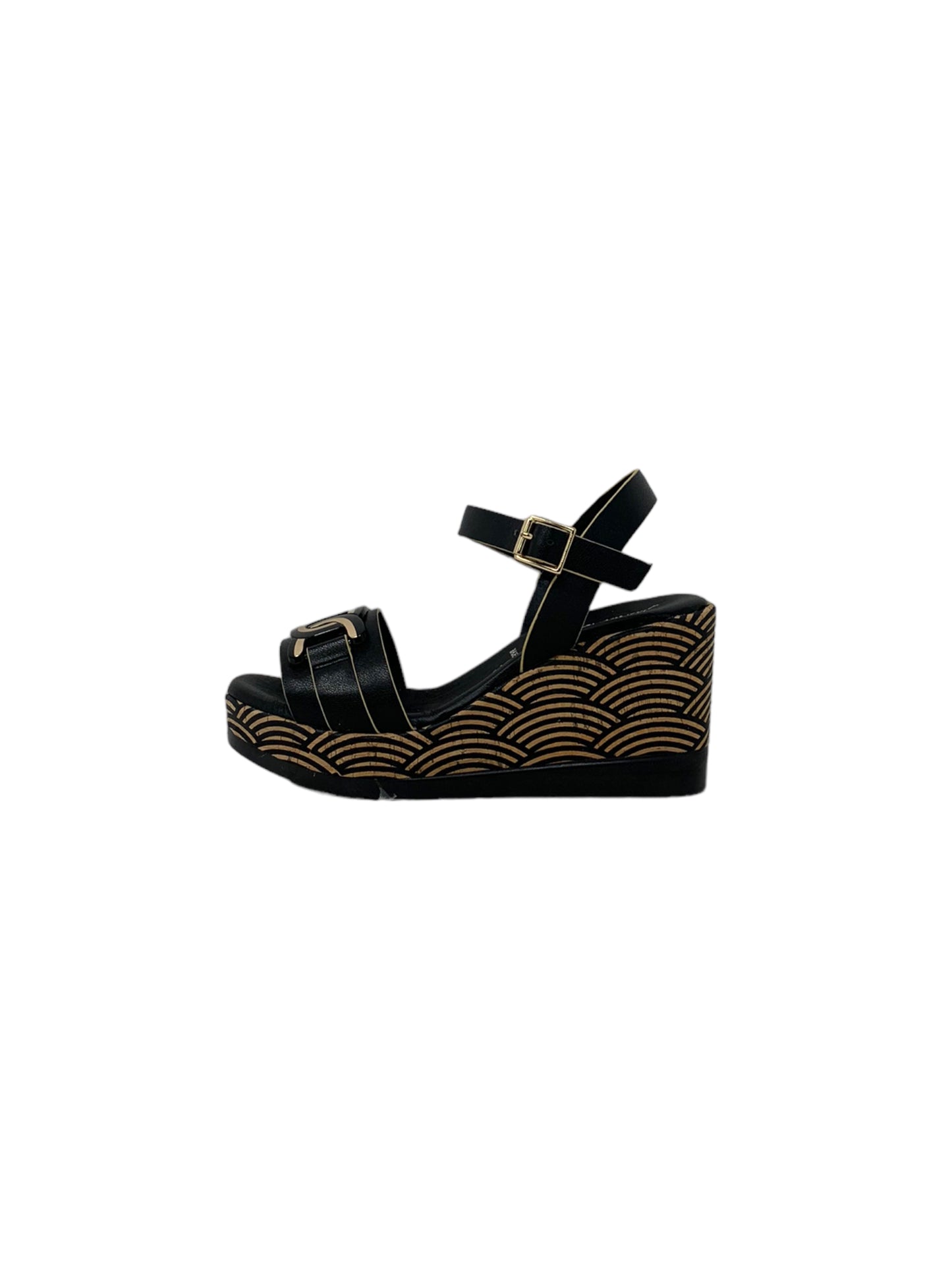 Sandalo con zeppa FASCINO DONNA 51266-E3 NERO donna