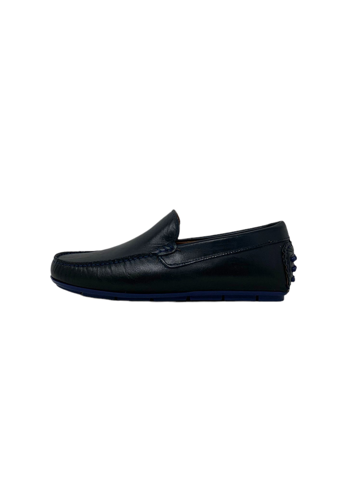 Mocassino BKS 100 PBLU uomo in pelle