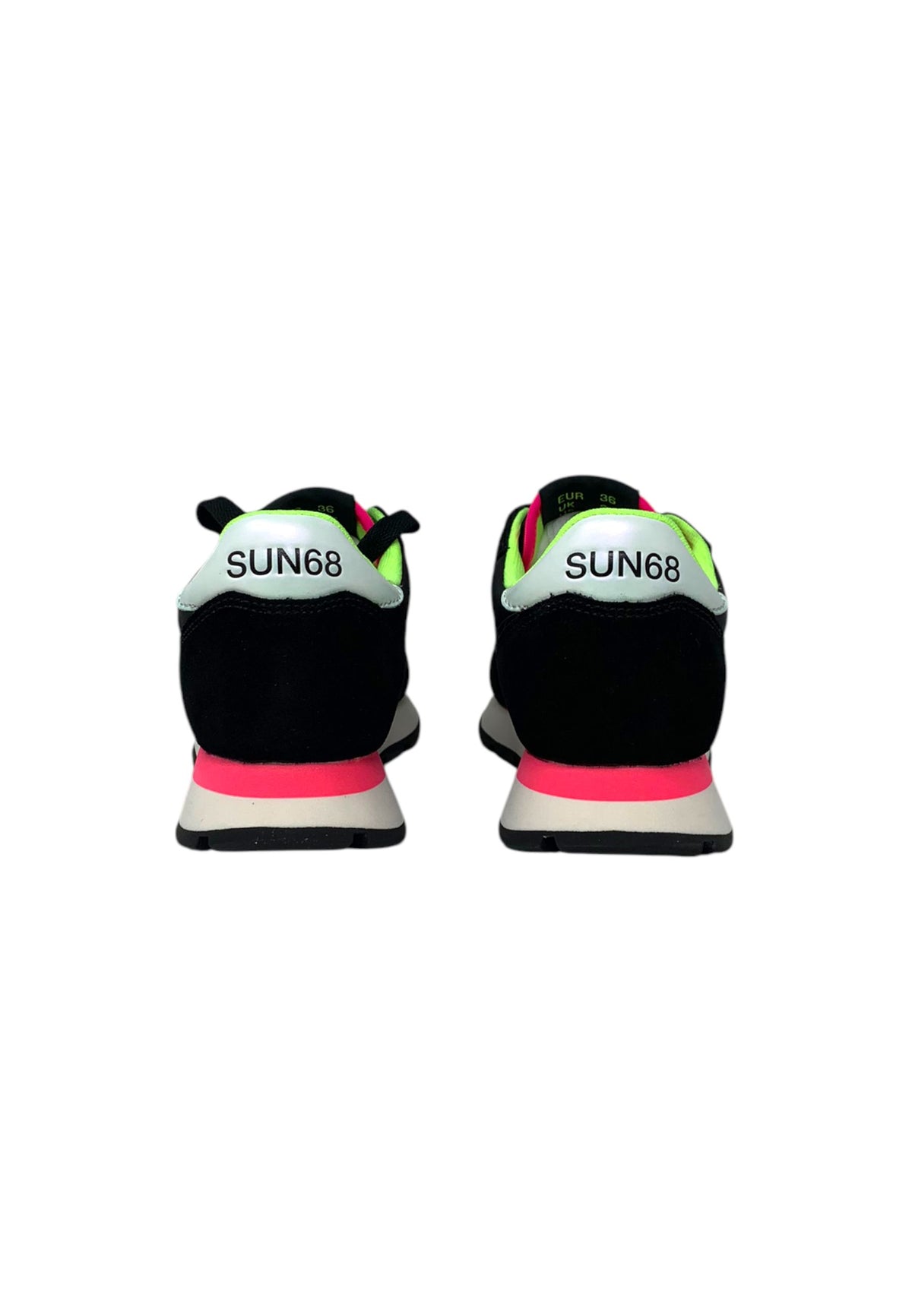 Sneakers SUN68 Ally solid nylon Z34201 1163 nero/giallo fluo Donna
