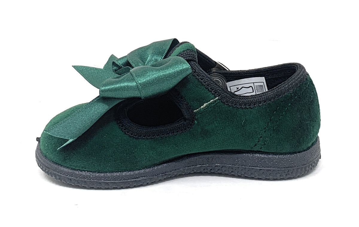 Scarpina DXO Vigevano B19 VELVETVERDE per bambino e bambina