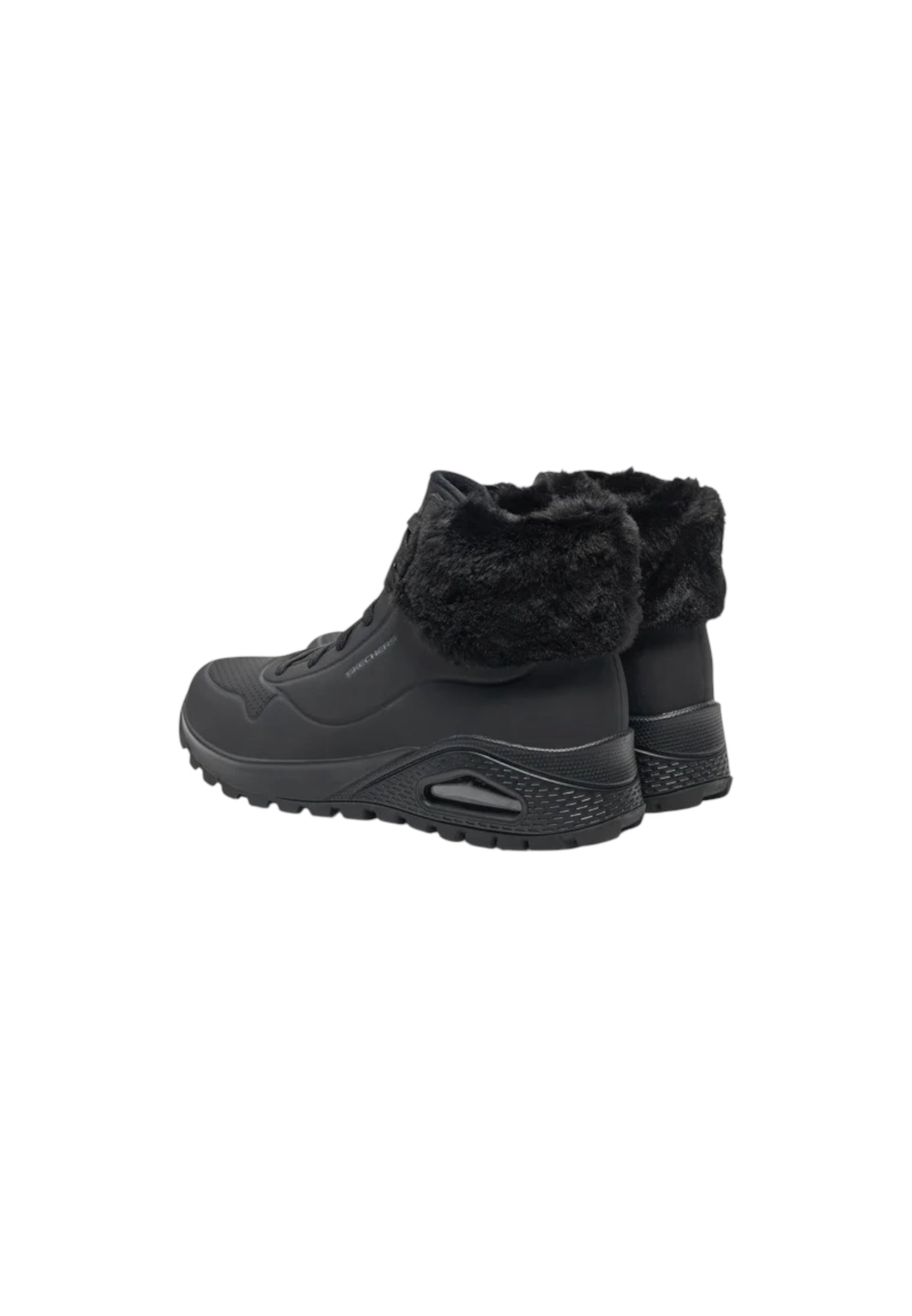 Stivaletto con pelliccia SKECHERS UNO RUGGED - Fall Air 167274/BBK Donna